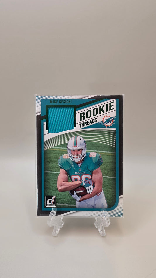 2018 Donruss Mike Gesicki Rookie Threads Green #37