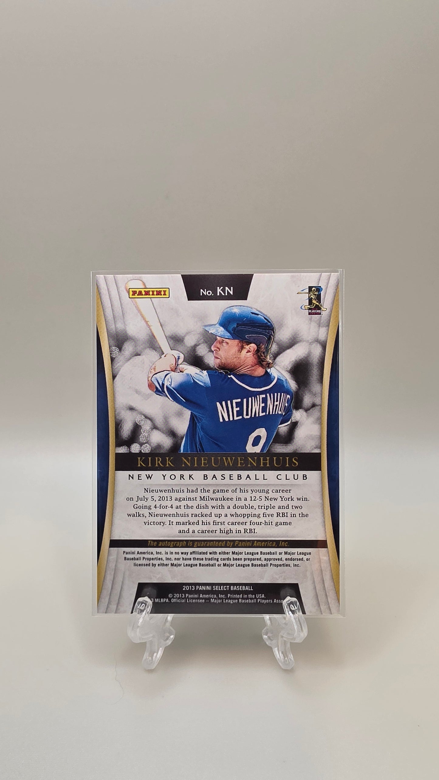 2013 Select Kirk Nieuwenhuis Signatures Auto #KN