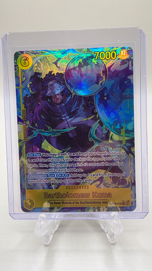 Bartholomew Kuma OP12-119 SEC⭐ Alt Art One Piece TCG (Legacy of the Master set) English (Copy)