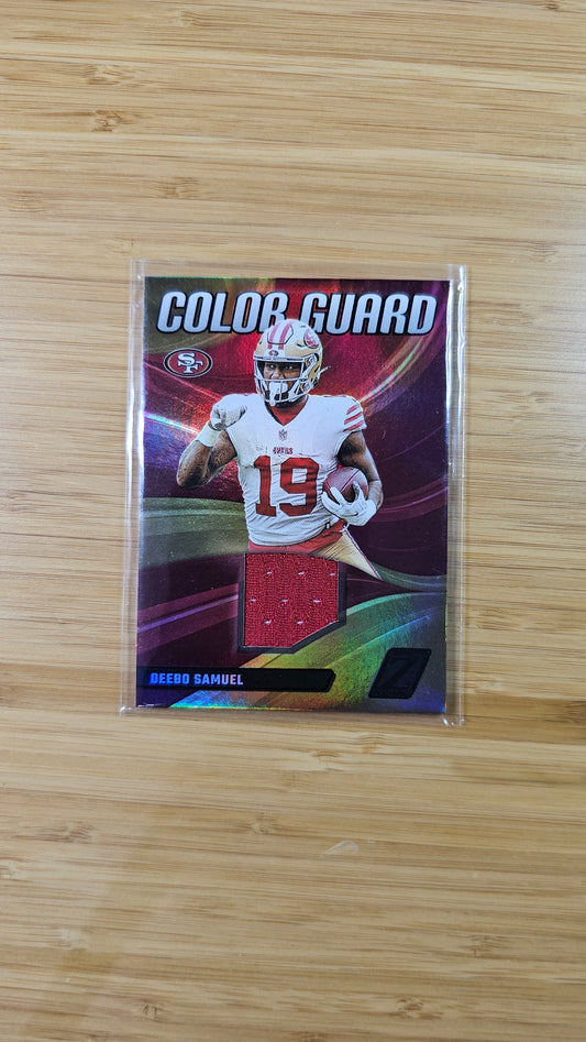 2023 Panini Zenith Color Guard Deebo Samuel Jersey Card #CG-17