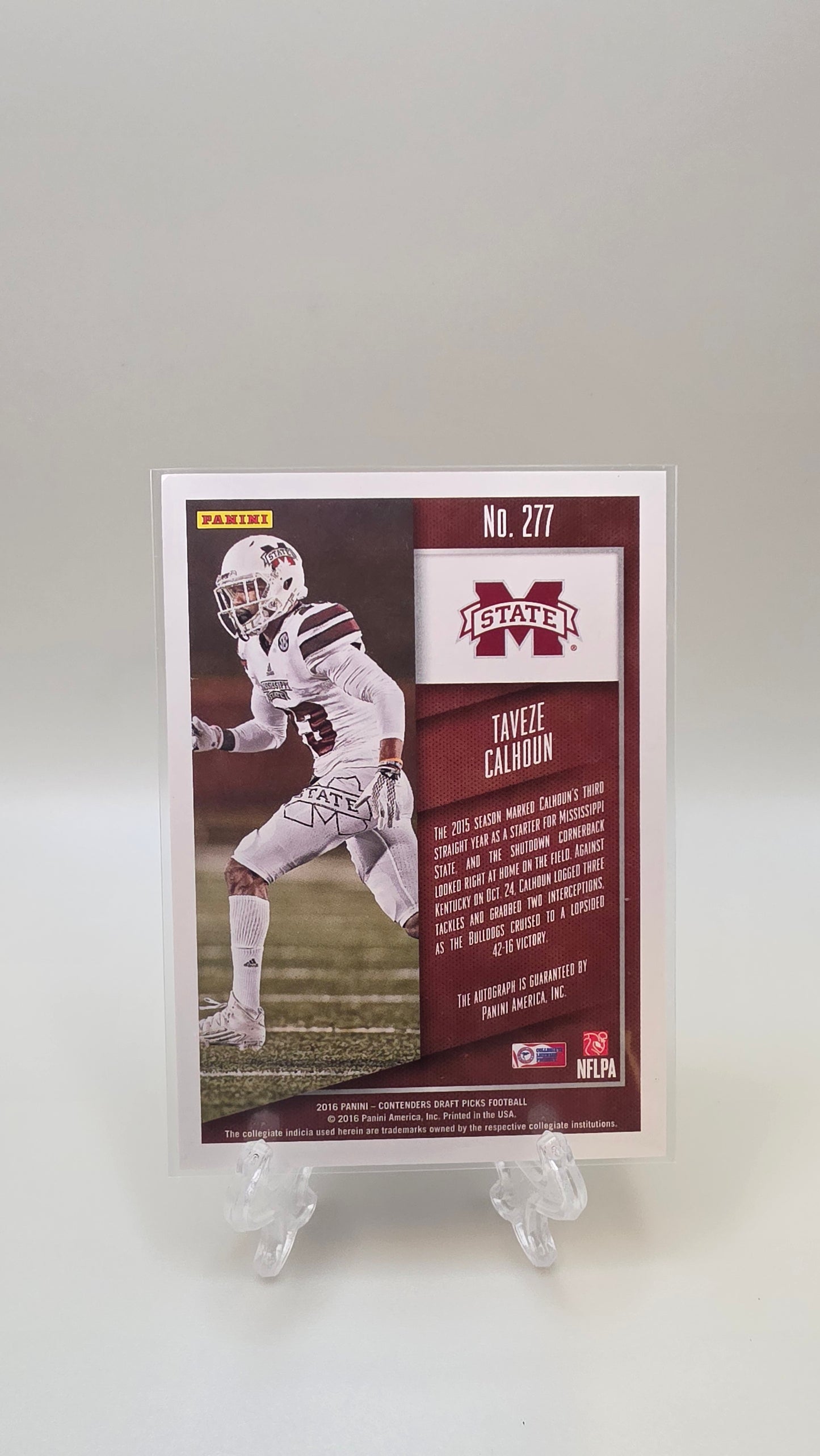 2016 Contenders Taveze Calhoun College Ticket Auto #277