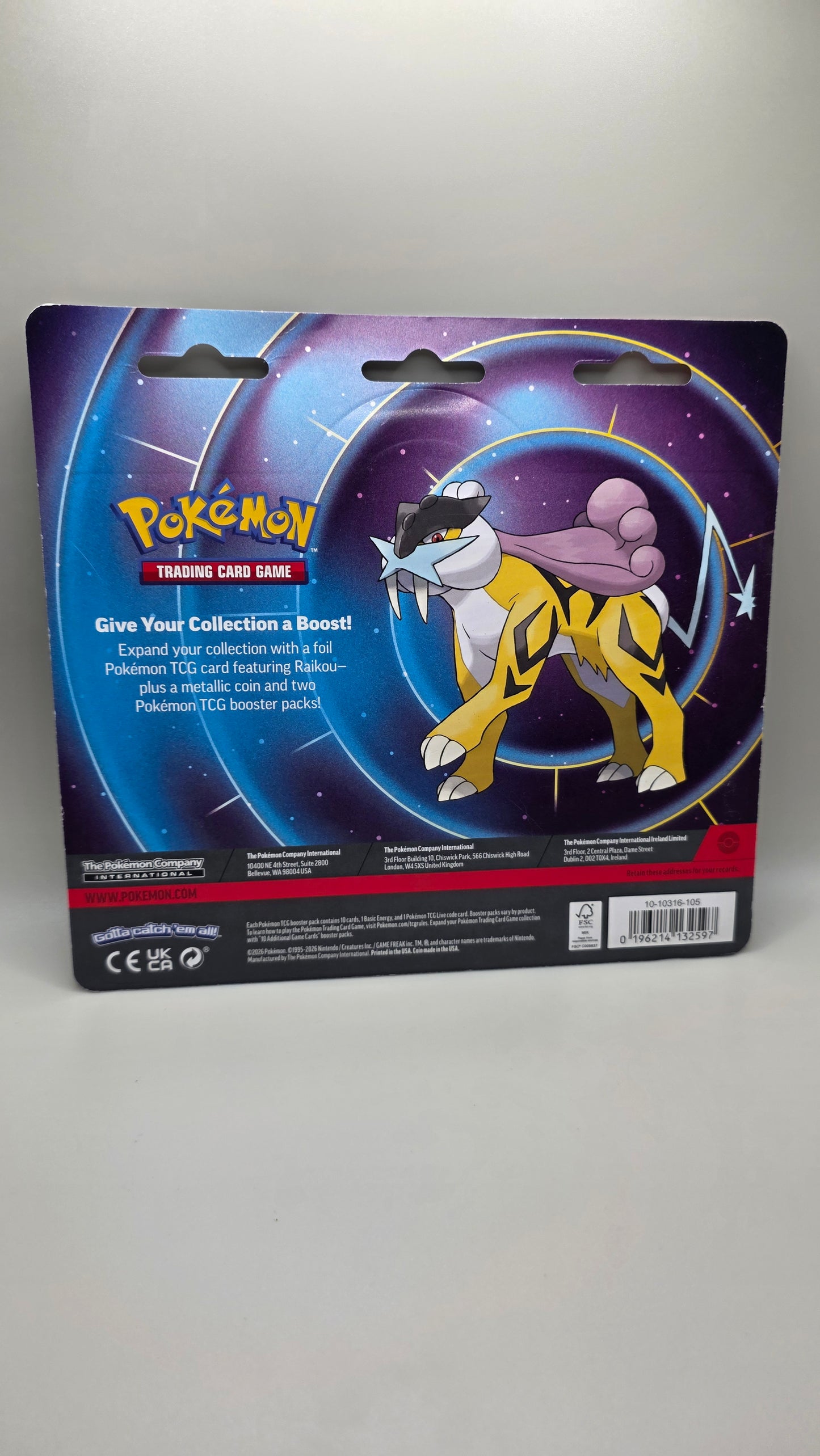 Pokemon TCG Raikou 2 Pack Blister /w Coin Sealed