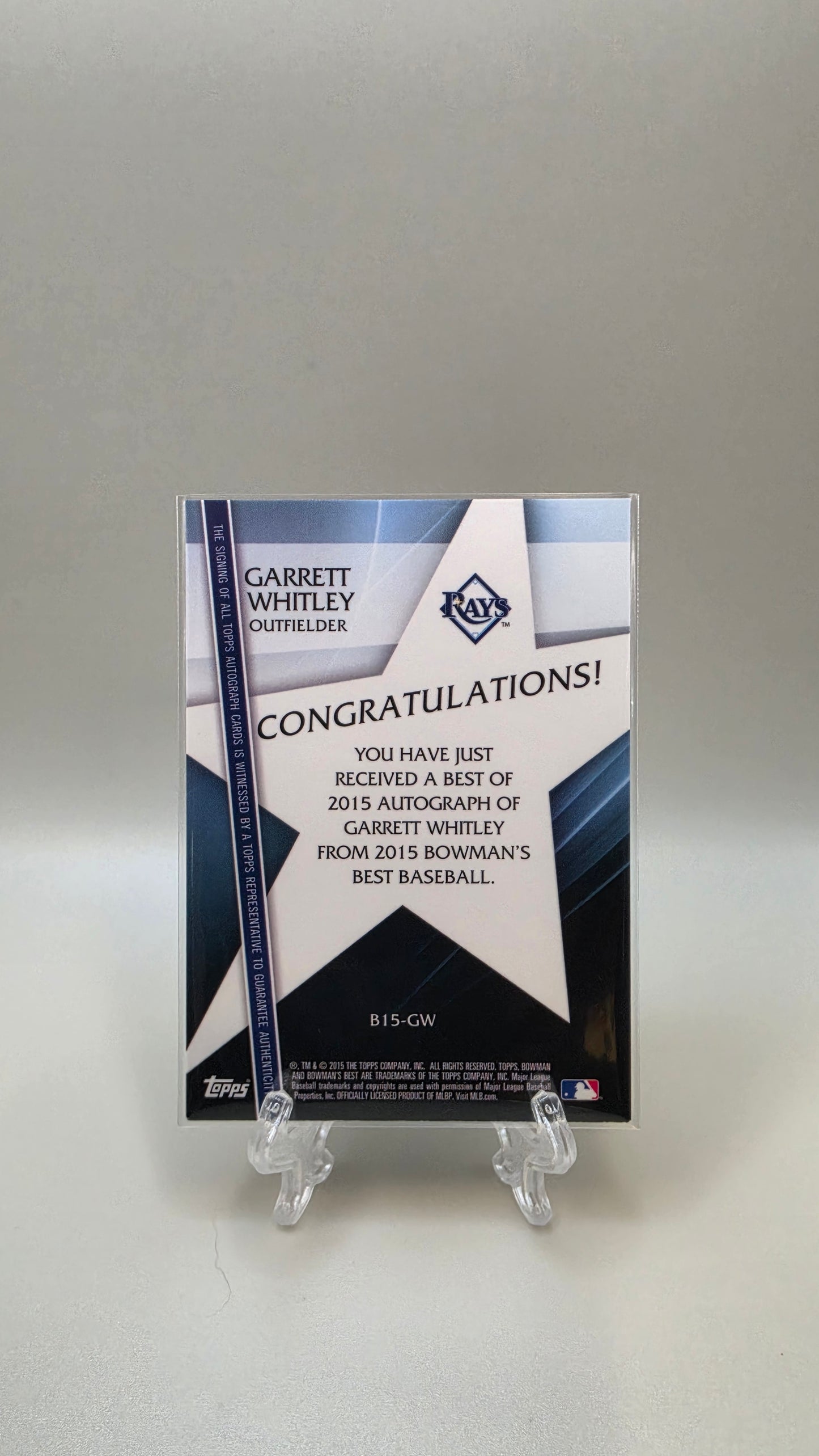 2015 Bowmans Best Garrett Whitley Auto #B15-GW