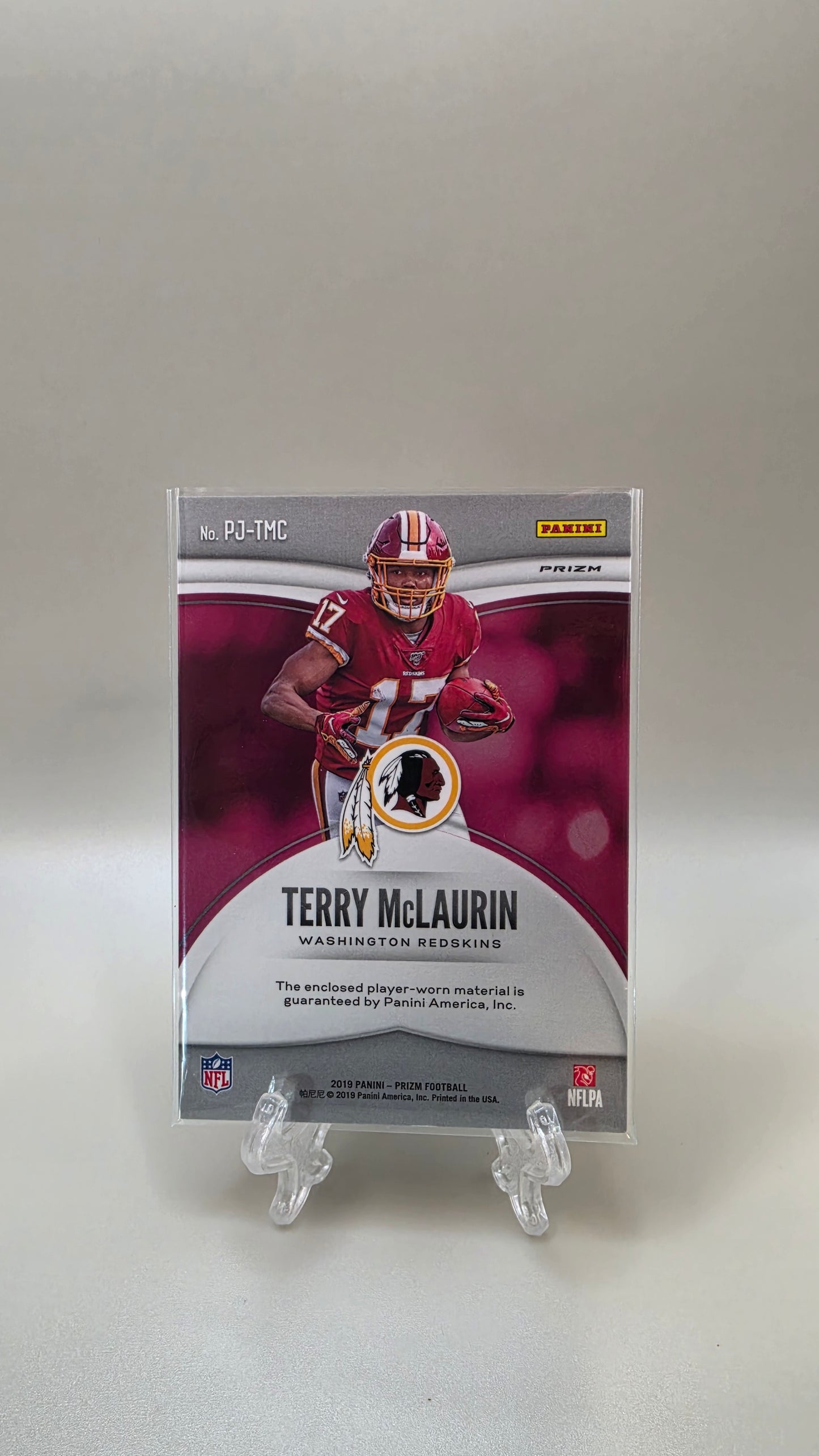2019 Panini Prizm Terry McLaurin Premier Silver Mem #PJ-TMC