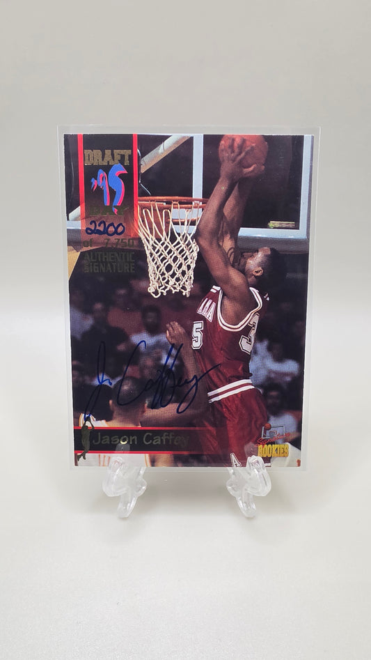 1995 Signature Rookies Jason Caffey Auto #/7750 Card #43