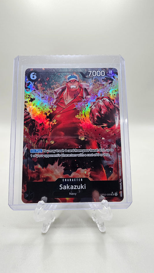Sakazuki OP02-099 SR⭐ One Piece TCG (Paramount War set) English