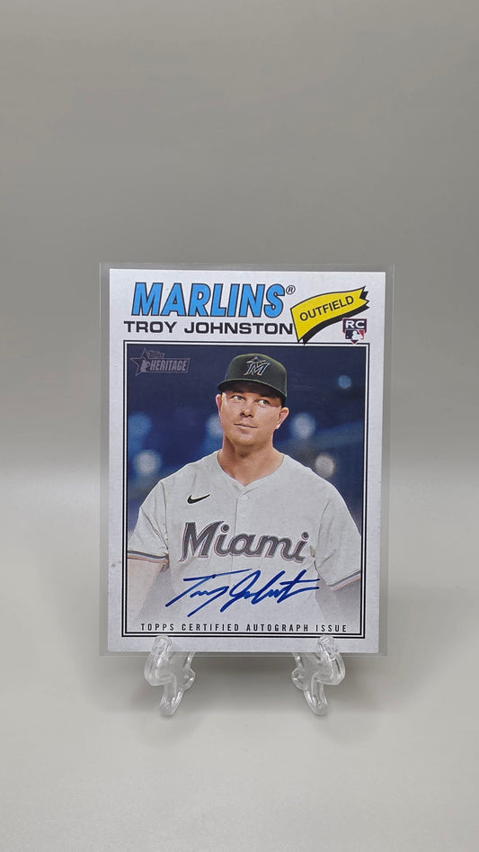 2026 Topps Heritage Troy Johnston Rookie Auto Card # ROA-TJ