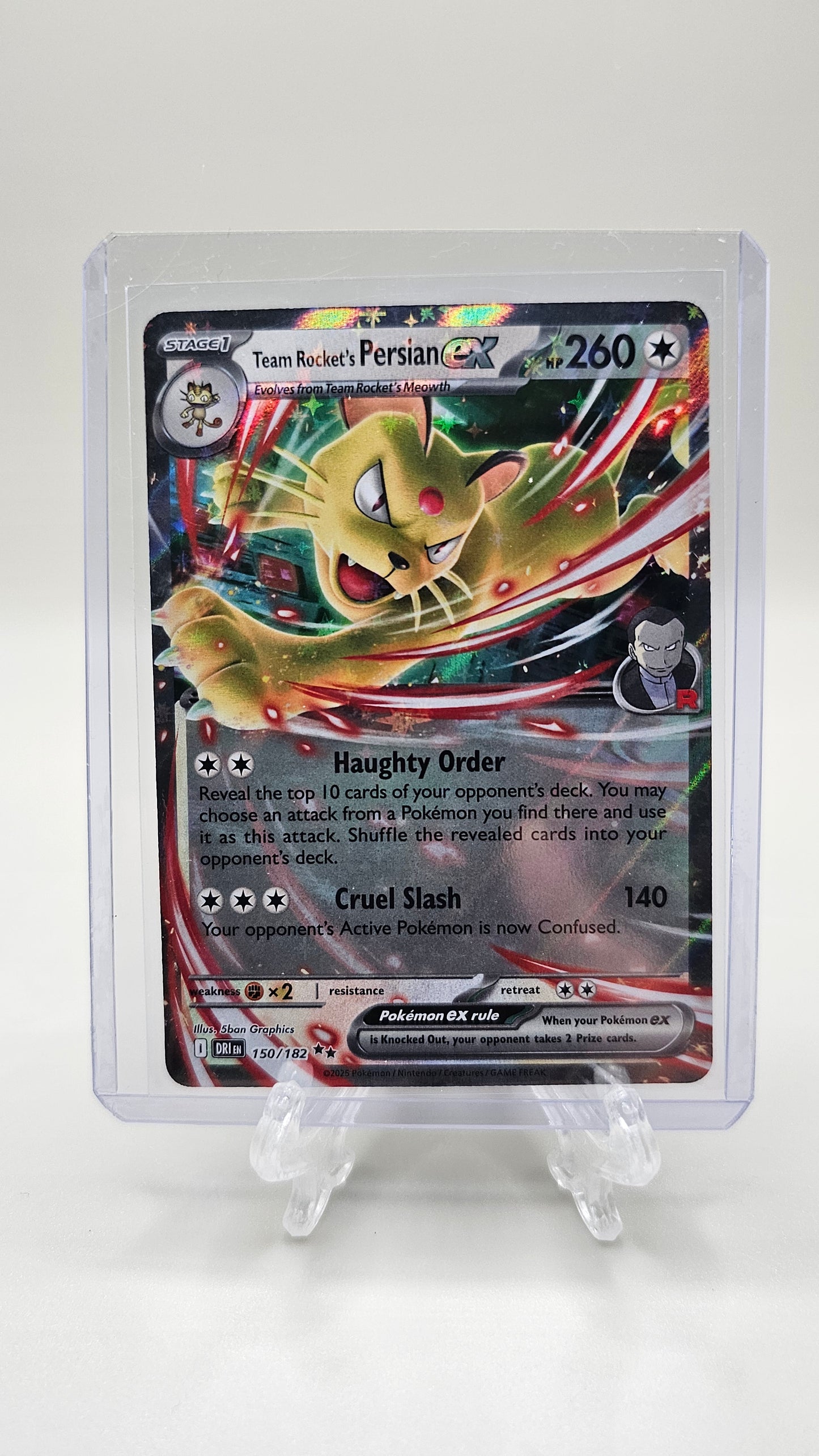 Team Rocket’s Persian ex – 150/182 – SV10: Destined Rivals (Double Rare Holo)