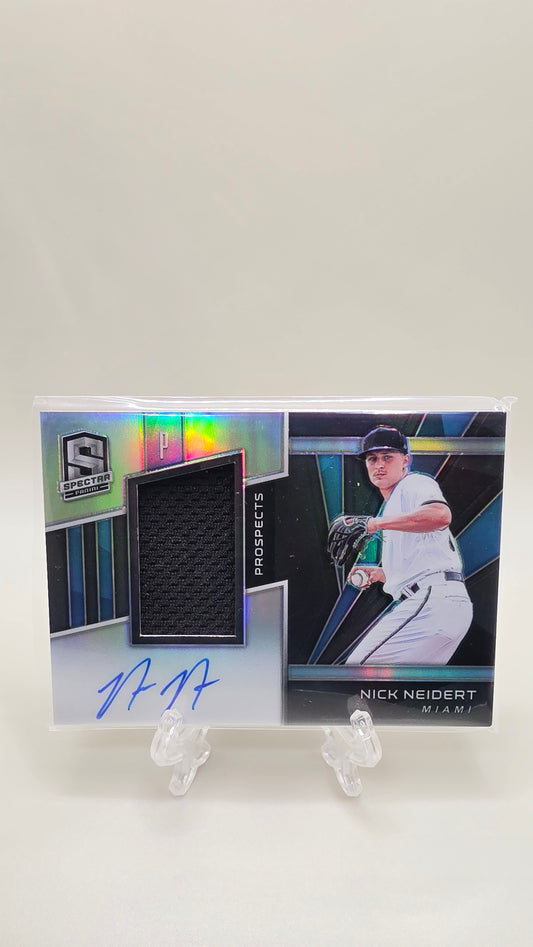 2020 Panini Spectra Nick Neidert Patch Auto #/199 Card #SPJA-NN