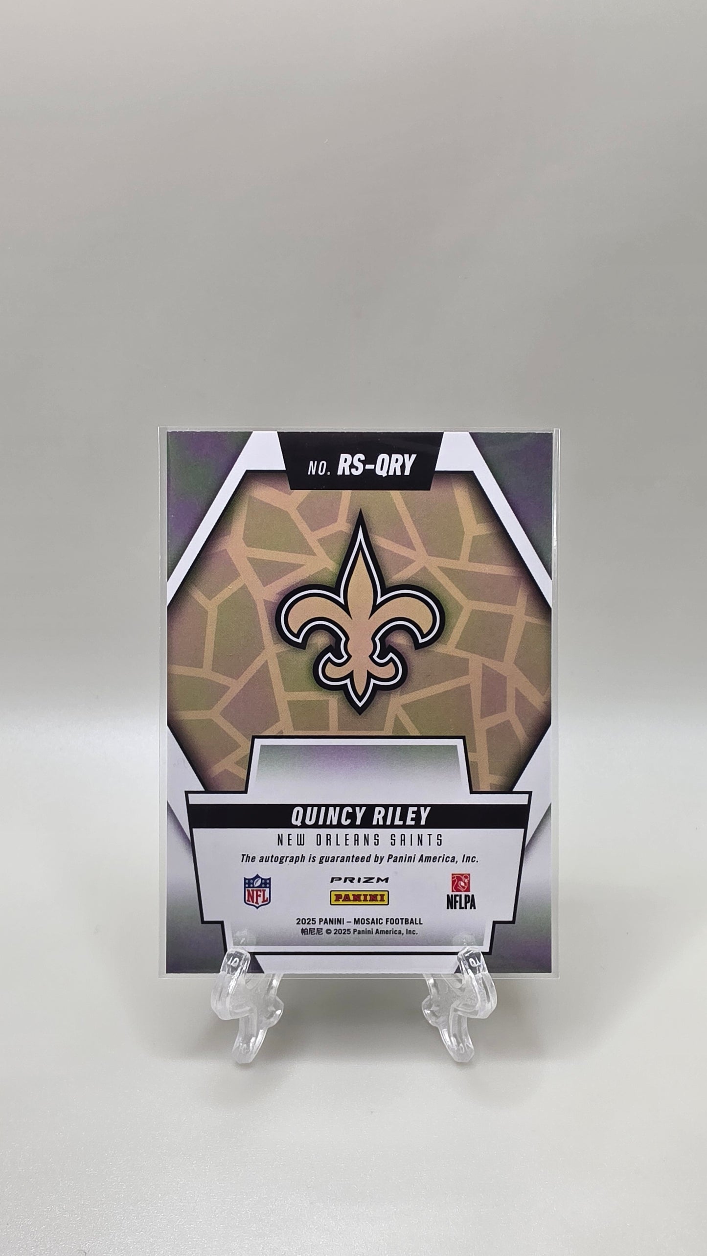 2025 Mosiac Quincy Riley Rookie Scripts Auto #RS-QRY
