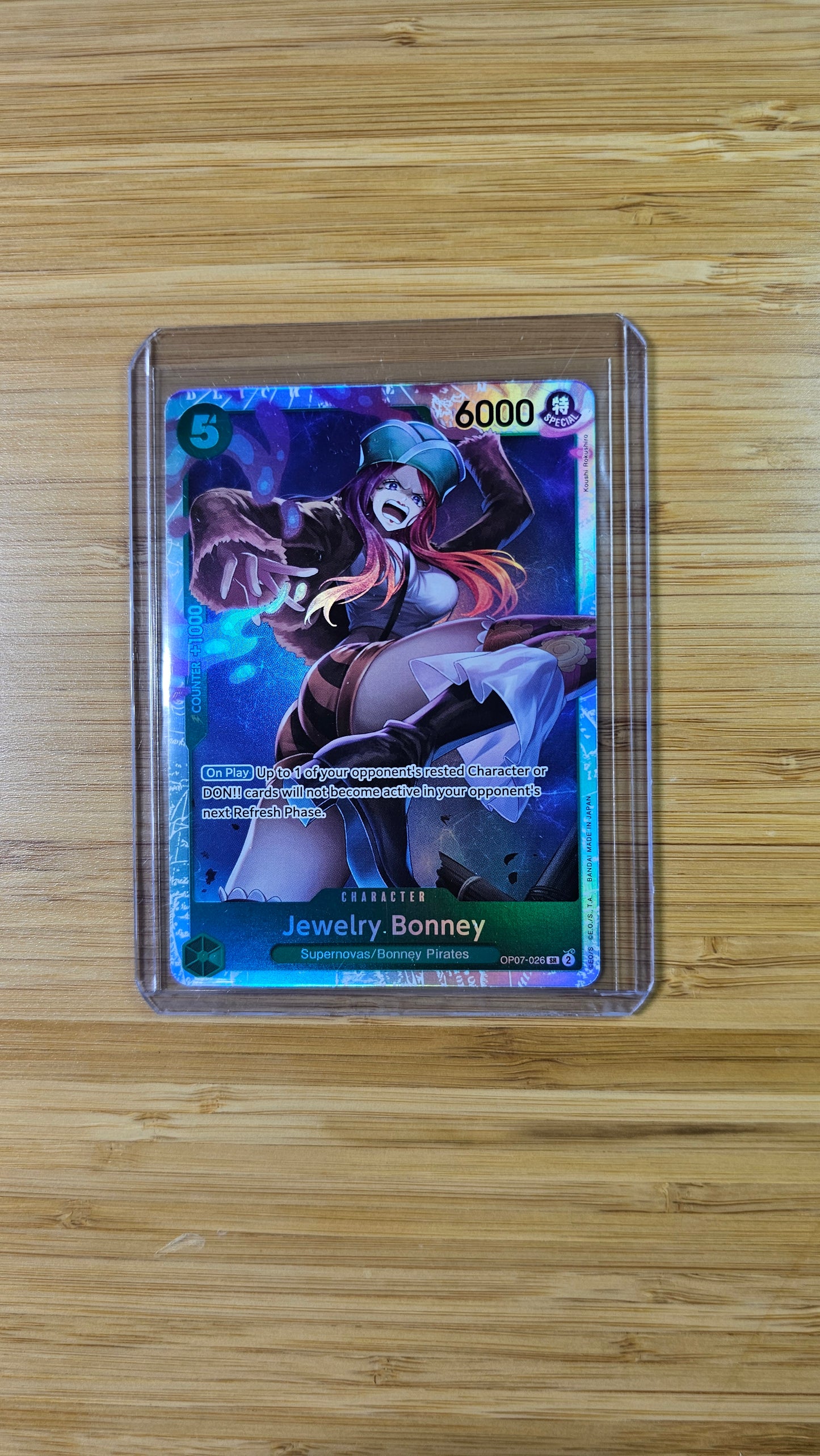 Jewelry Bonney OP07-026 SR One Piece TCG (500 Years in the Future set) English