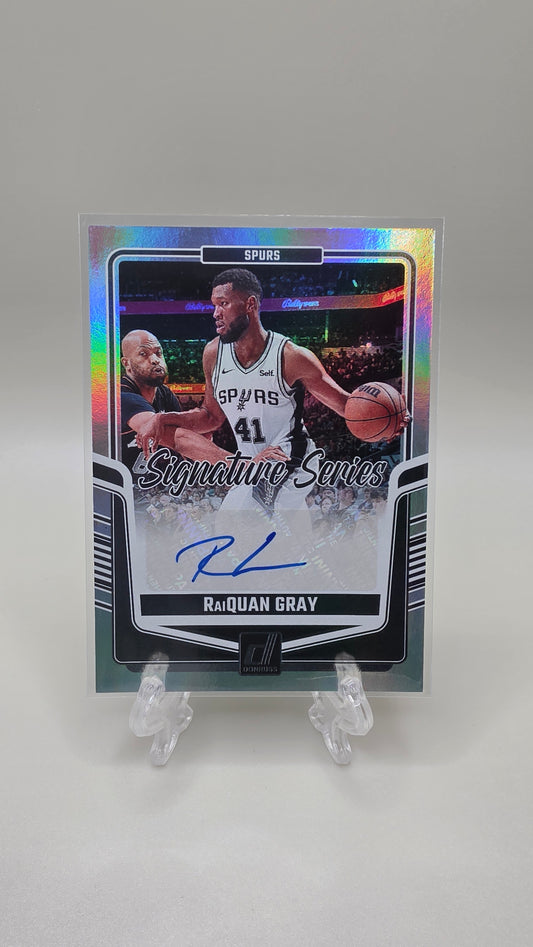 2024-25 Panini Donruss Signature Series Raiquan Gray Auto Card # SS-RQG