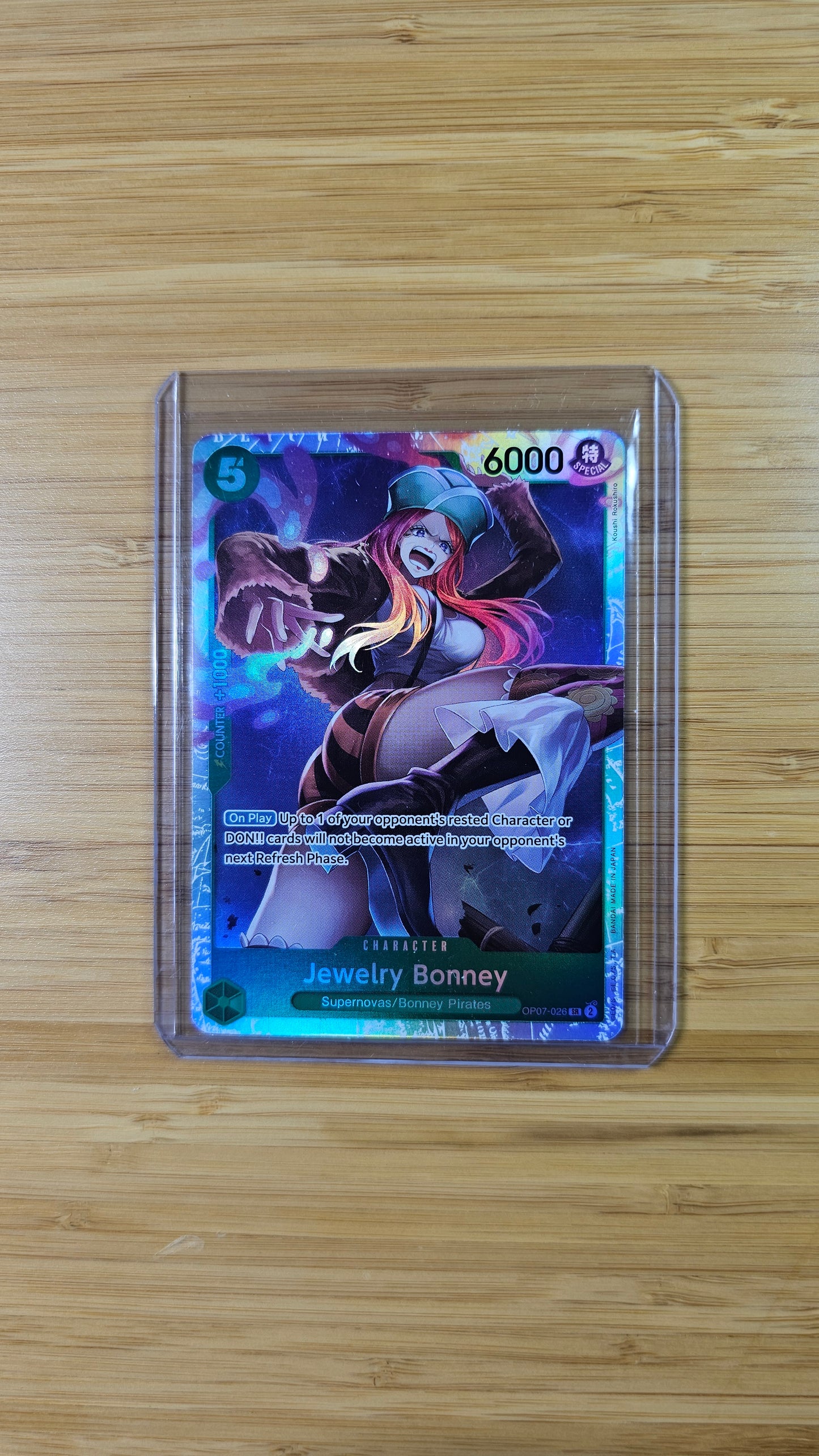 Jewelry Bonney OP07-026 SR One Piece TCG (500 Years in the Future set) English