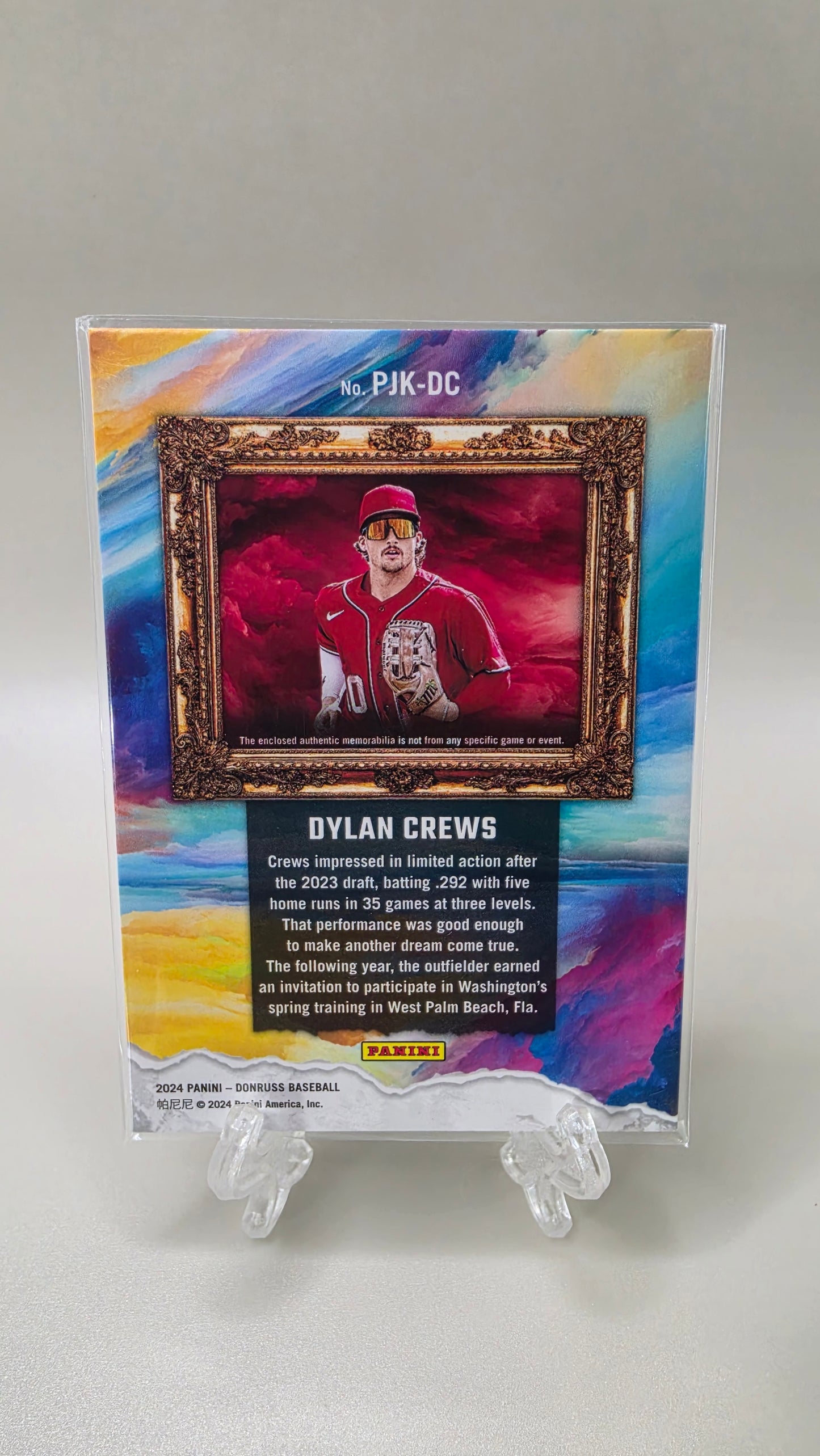 2024 Panini Donruss Dylan Crews Prospect Jersey Kings Blue Ice #PJK-DC
