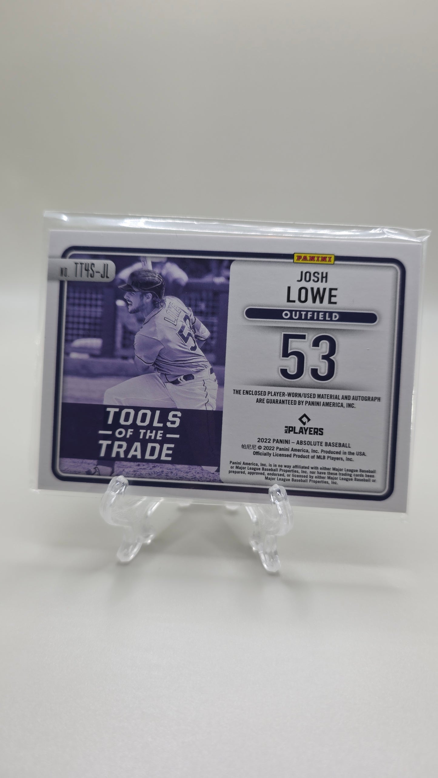 2022 Absolute Baseball Jose Lowe Tools of the Trade RPA #/199 Card #TT4S-JL