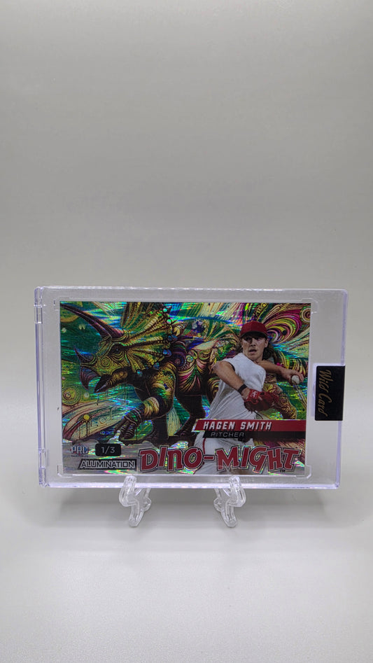 2024 Wild Card Hagen Smith Dino-Might Alumination #/3 Card # DMTRI2-HS