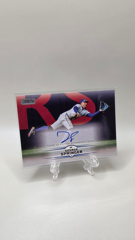 2025 Topps Stadium Club George Springer Autograph Card # SCBA-GS