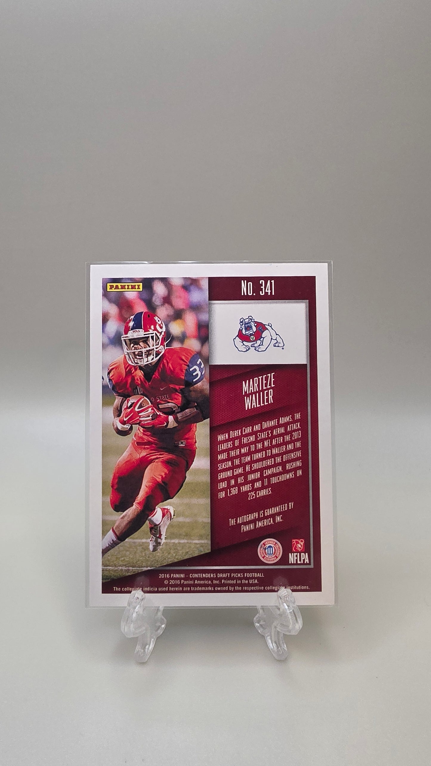 2016 Contenders Marteze Waller College Ticket Auto #341