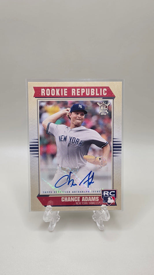 2019 Topps Rookie Republic Chance Adams Auto Card #RRA-CA