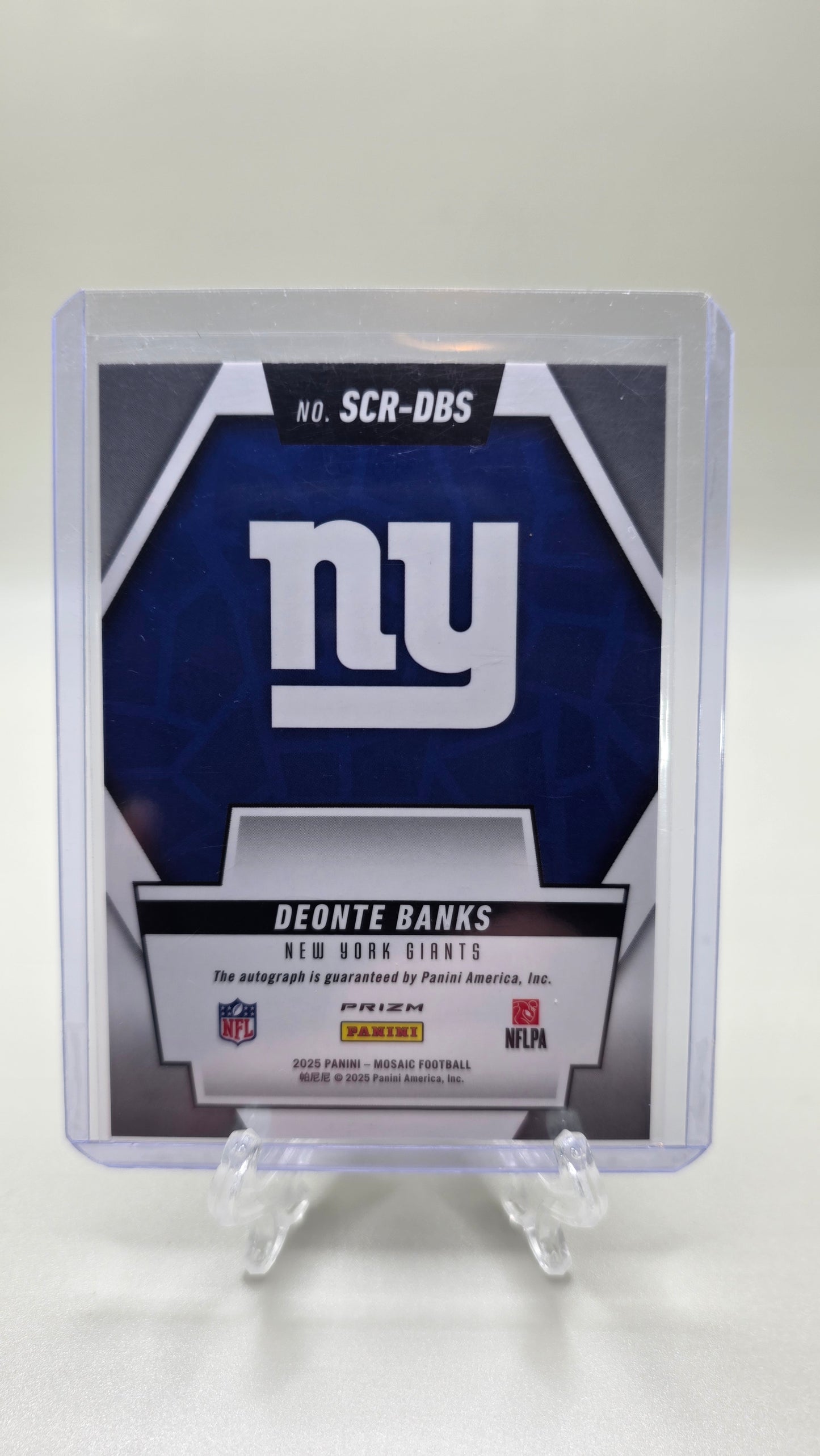 2025 Mosaic Deonte Banks Scripts Autograph Card #SCR-DBS