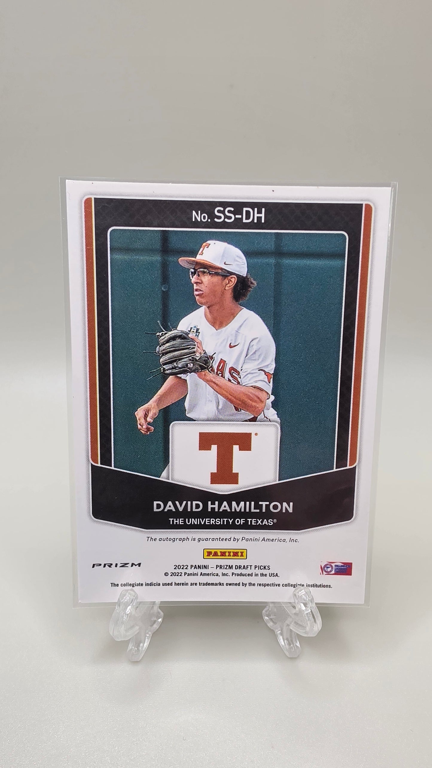 2022 Panini Prizm Signing Sessions David Hamilton Auto Card # SS-DH
