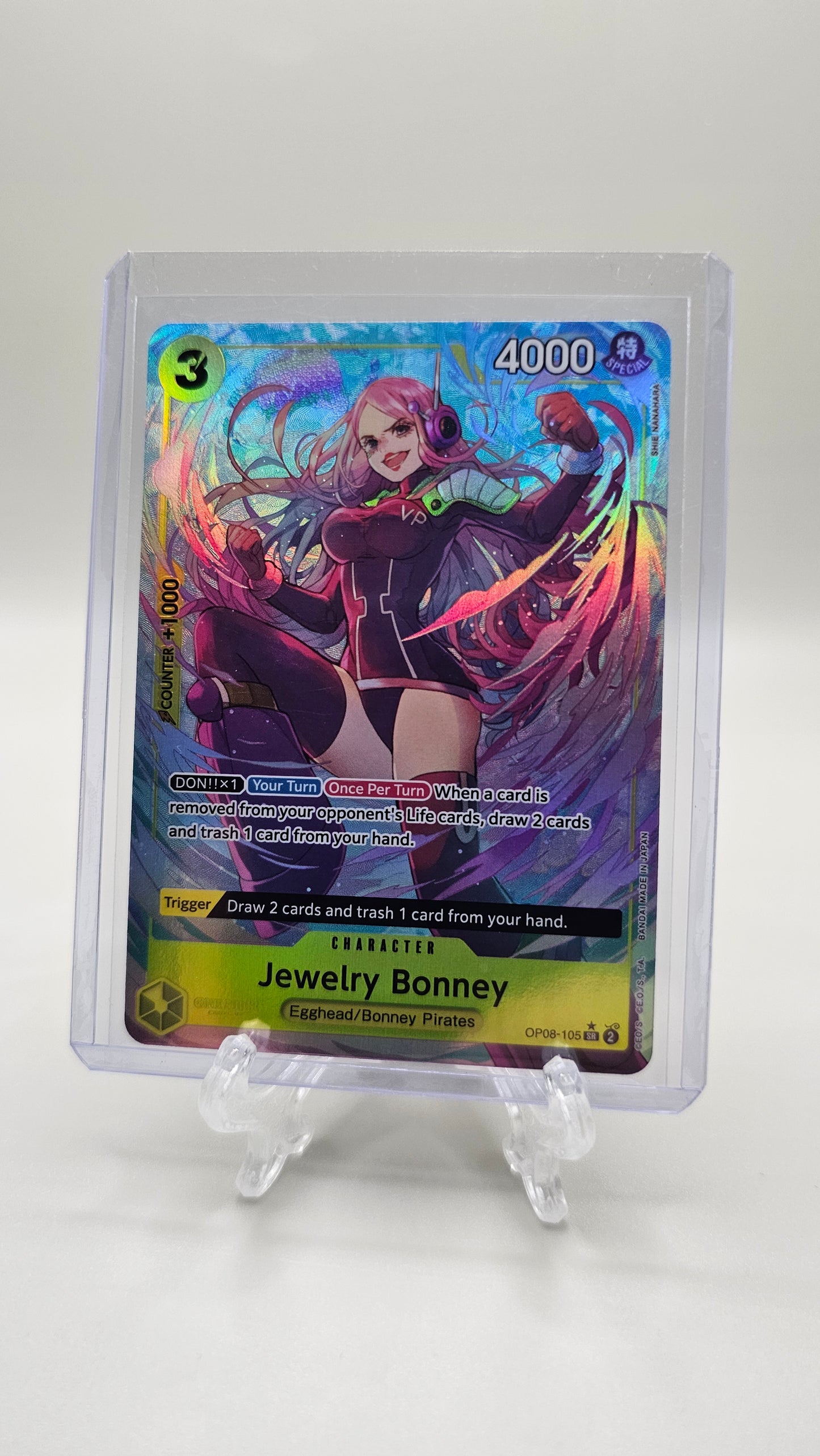 Jewelry Bonney OP08-105 SR Alt Art One Piece TCG (Two Legends set) English