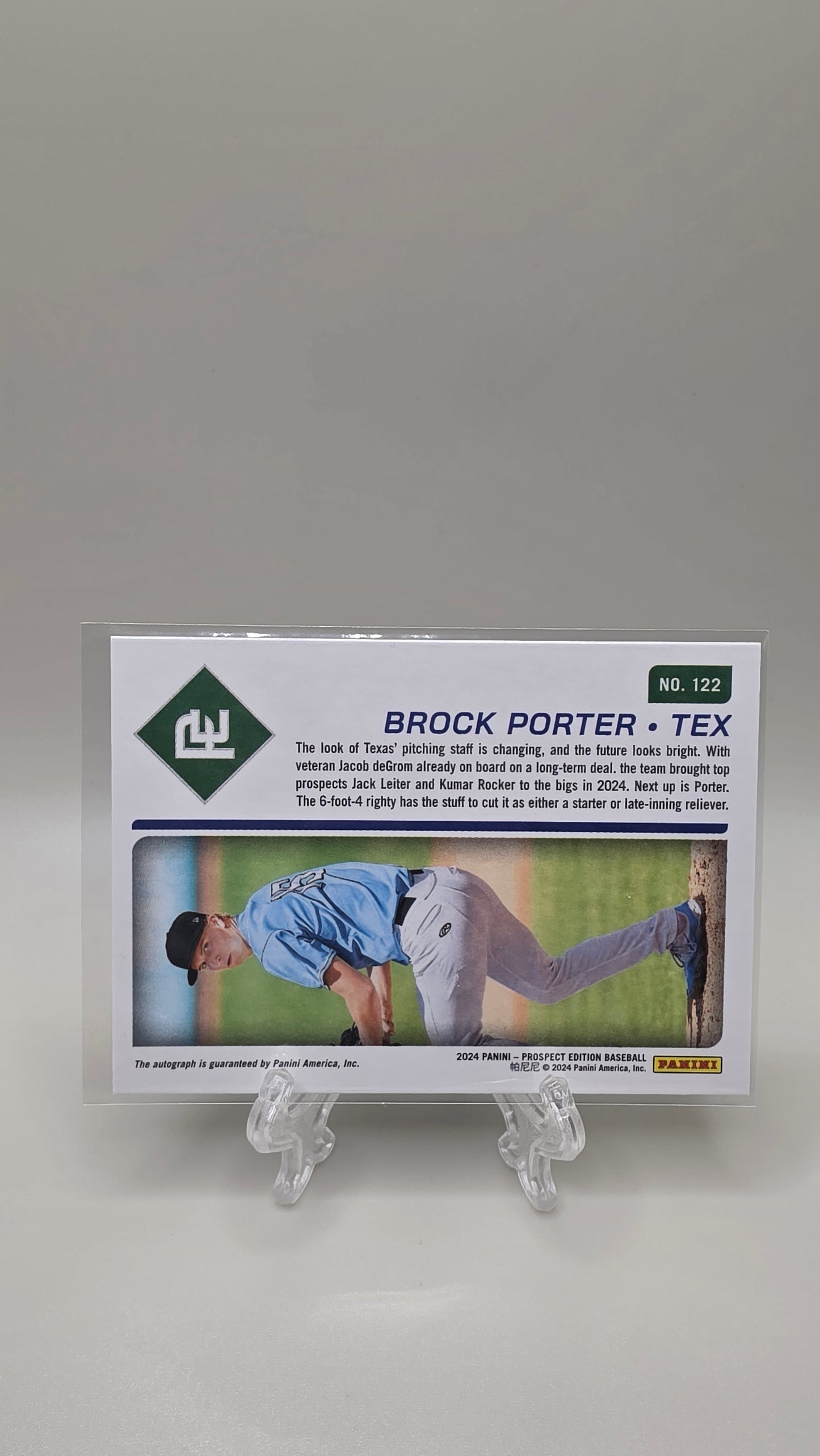 2024 Panini Prospect Edition Brock Porter Auto Card # 122