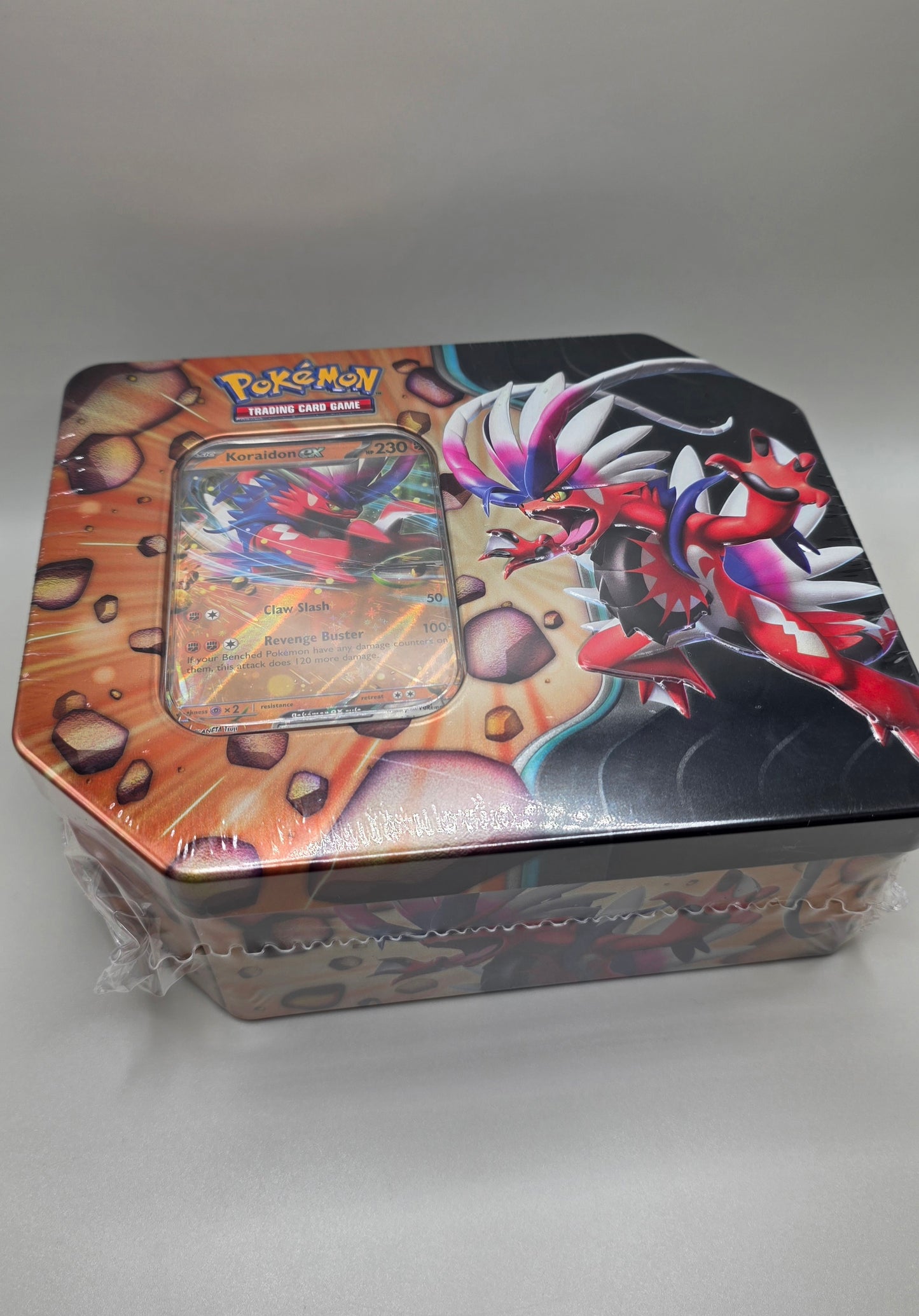 Pokémon TCG Slashing Legends Koraidon Ex Tin New