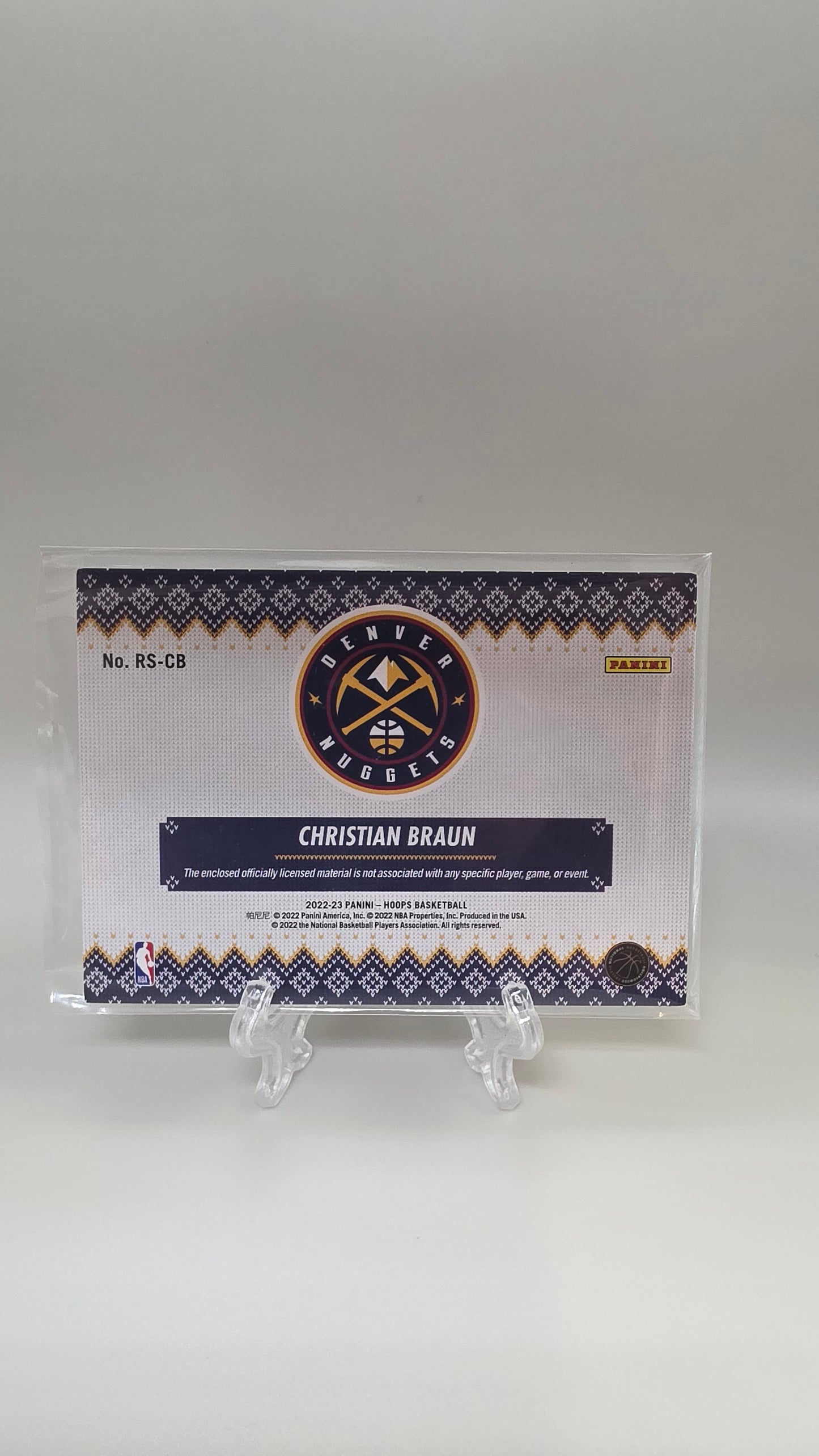 2022-23 NBA Hoops Christian Braun Rookie Sweaters #RS-CB