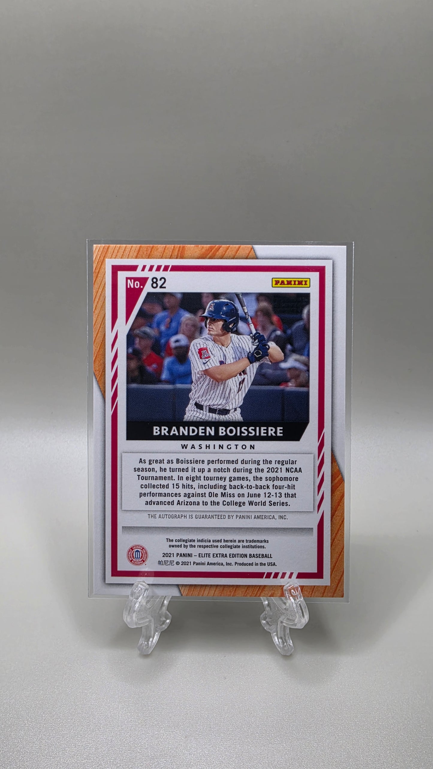 2021 Panini Elite Extra Edition Branden Boissiere Auto Card # 82