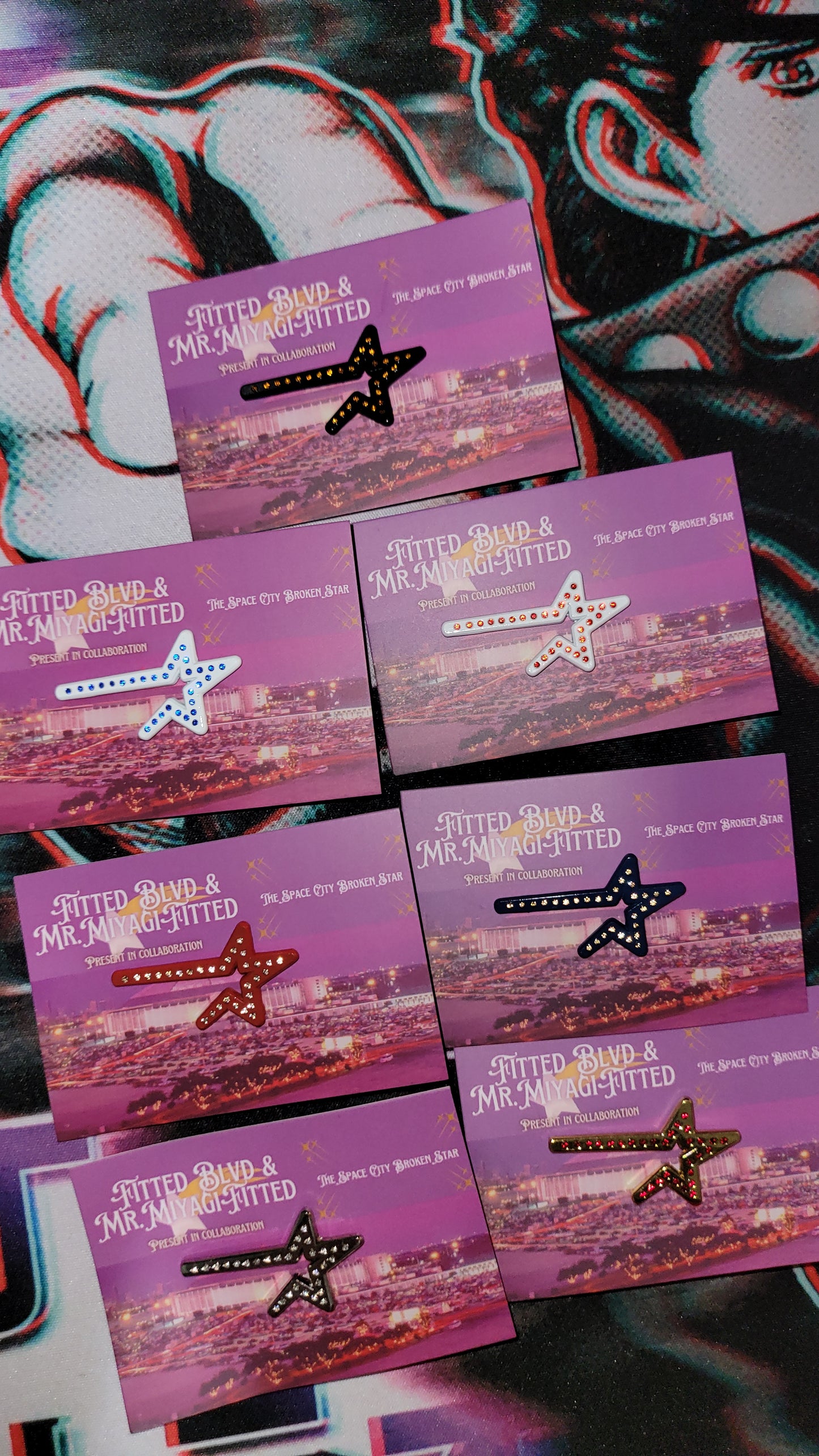 The Space City Broken Star Pin