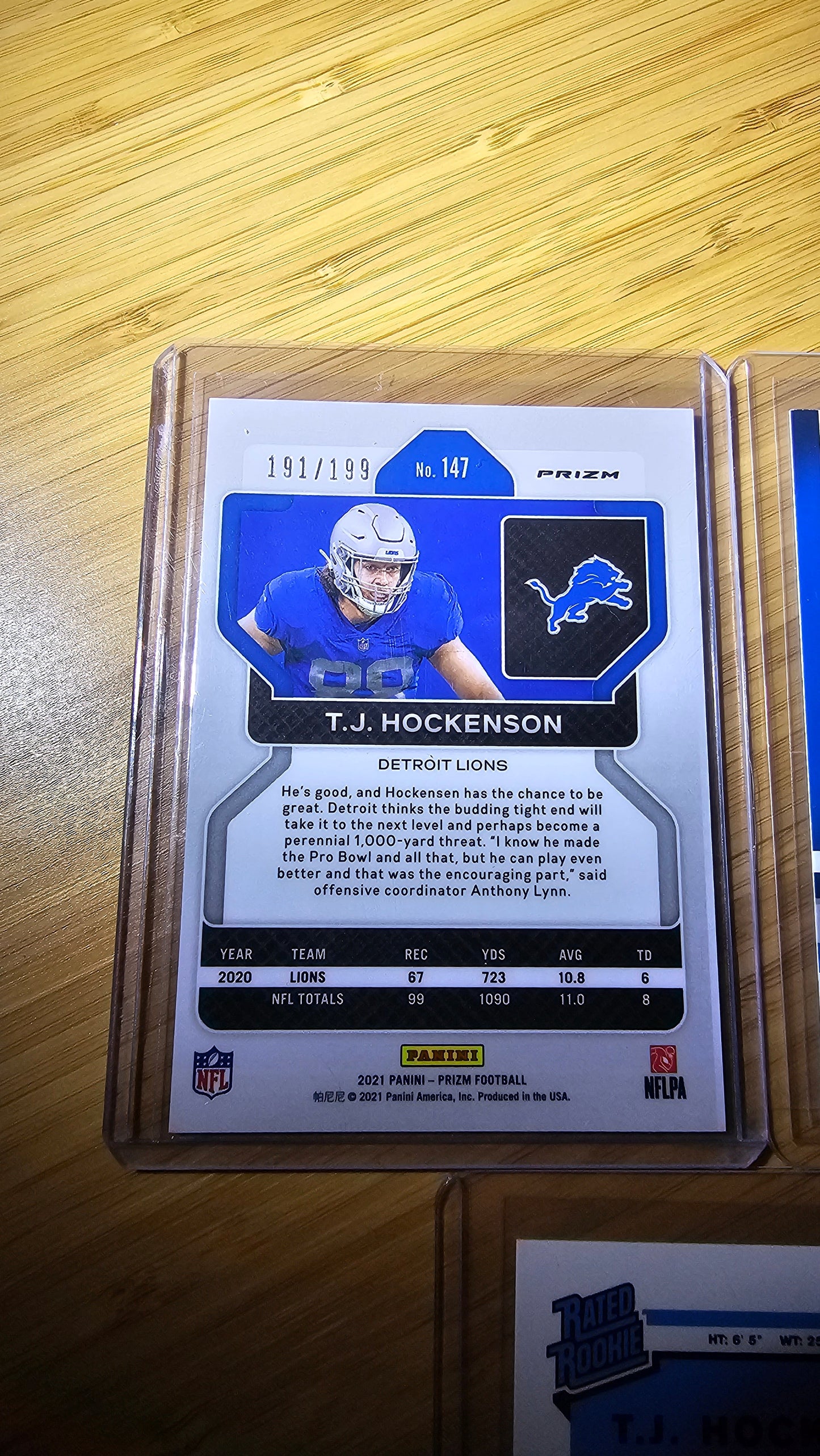 TJ Hockenson Cards RC - Panini Prism /#