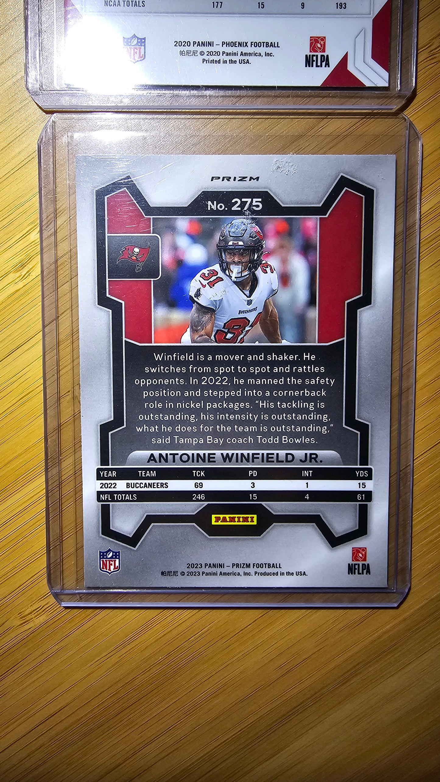 Antoine Winfield Jr Cards  - silver panini / Phoenix RC