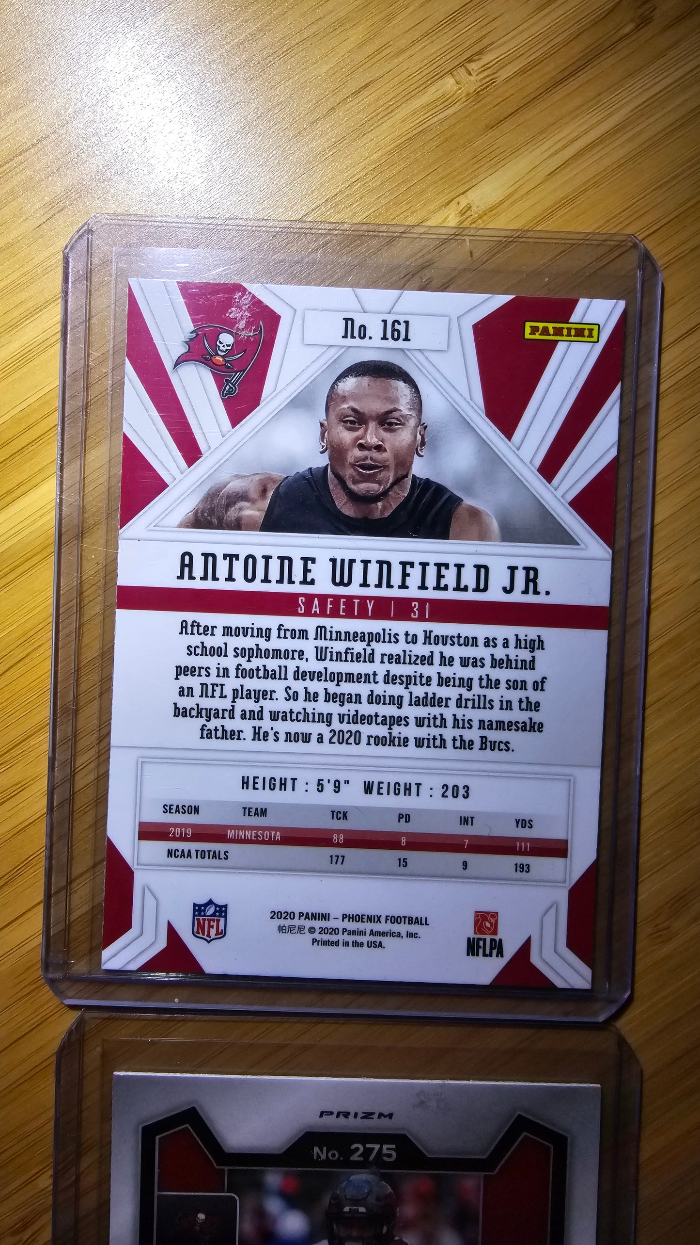 Antoine Winfield Jr Cards  - silver panini / Phoenix RC