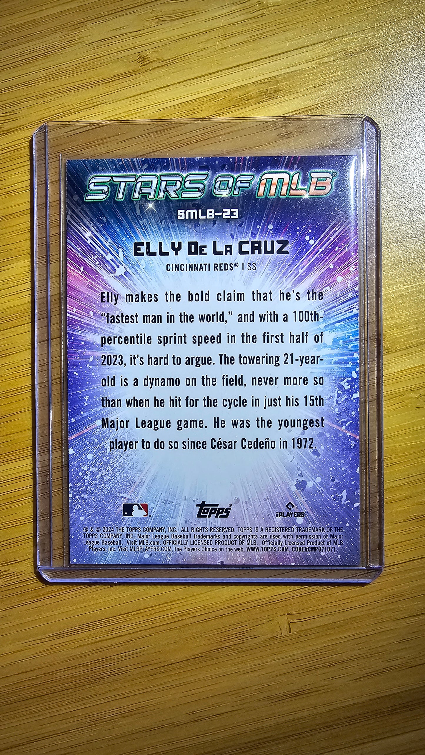 Topps 2024 Series 1 Baseball Elly De La Cruz - Stars of the MLB/RC- Cincinnati Reds