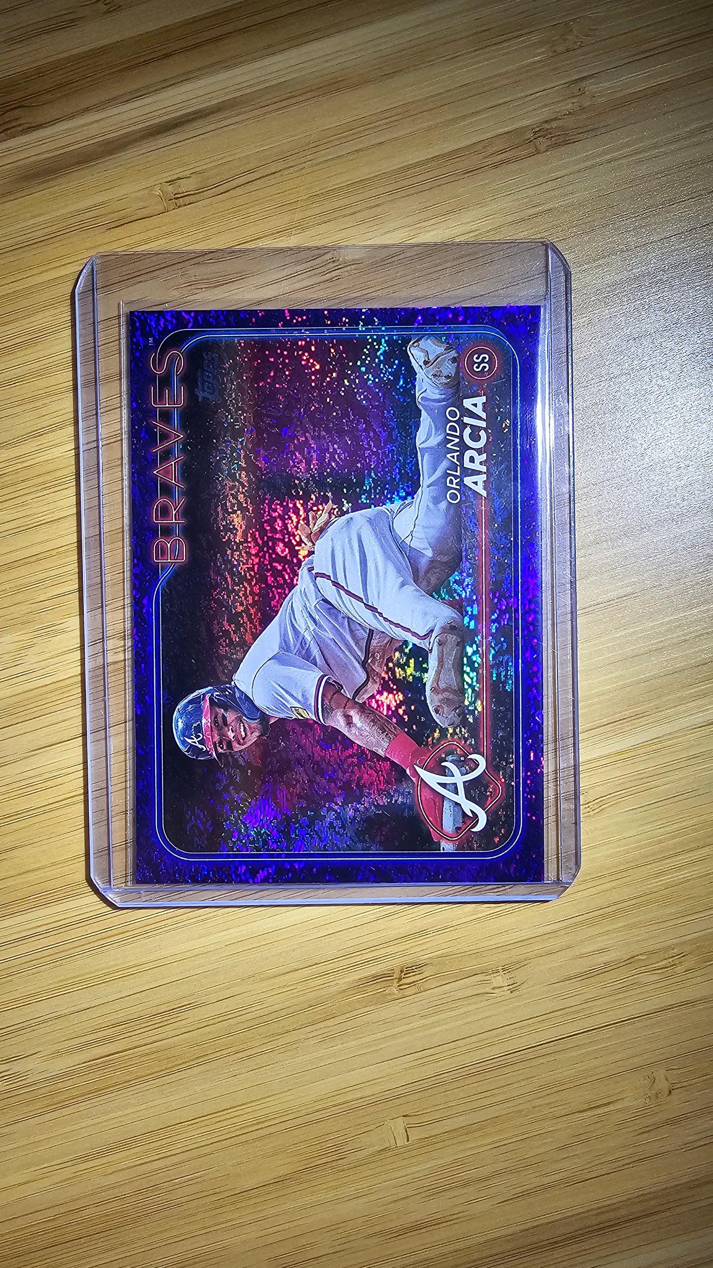 Topps 2024 Series 1 Baseball Orlando Arcia - Numbered Purple Foil Parallel - (Atlanta Braves )