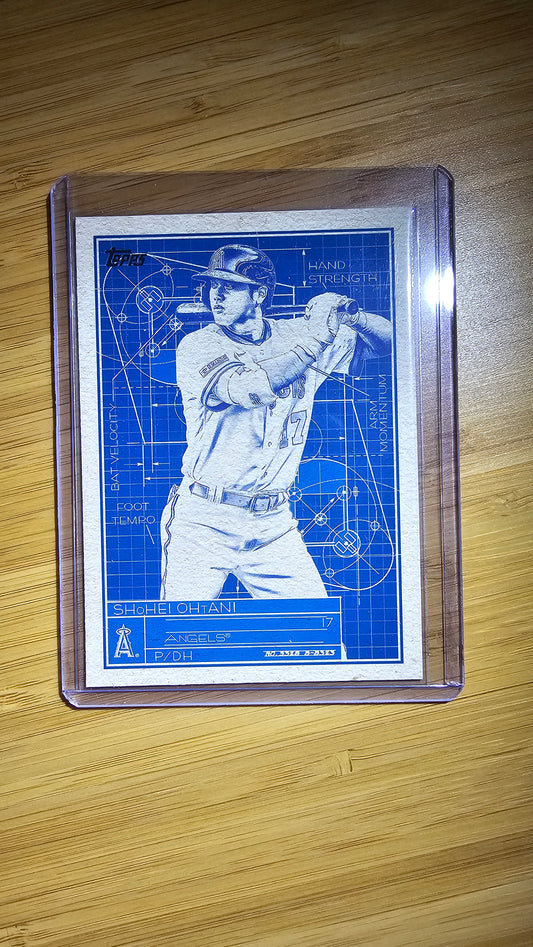 Topps 2024 Series 1 Baseball Card Shohei Ohtani - Los Angeles Angels Blueprint RC