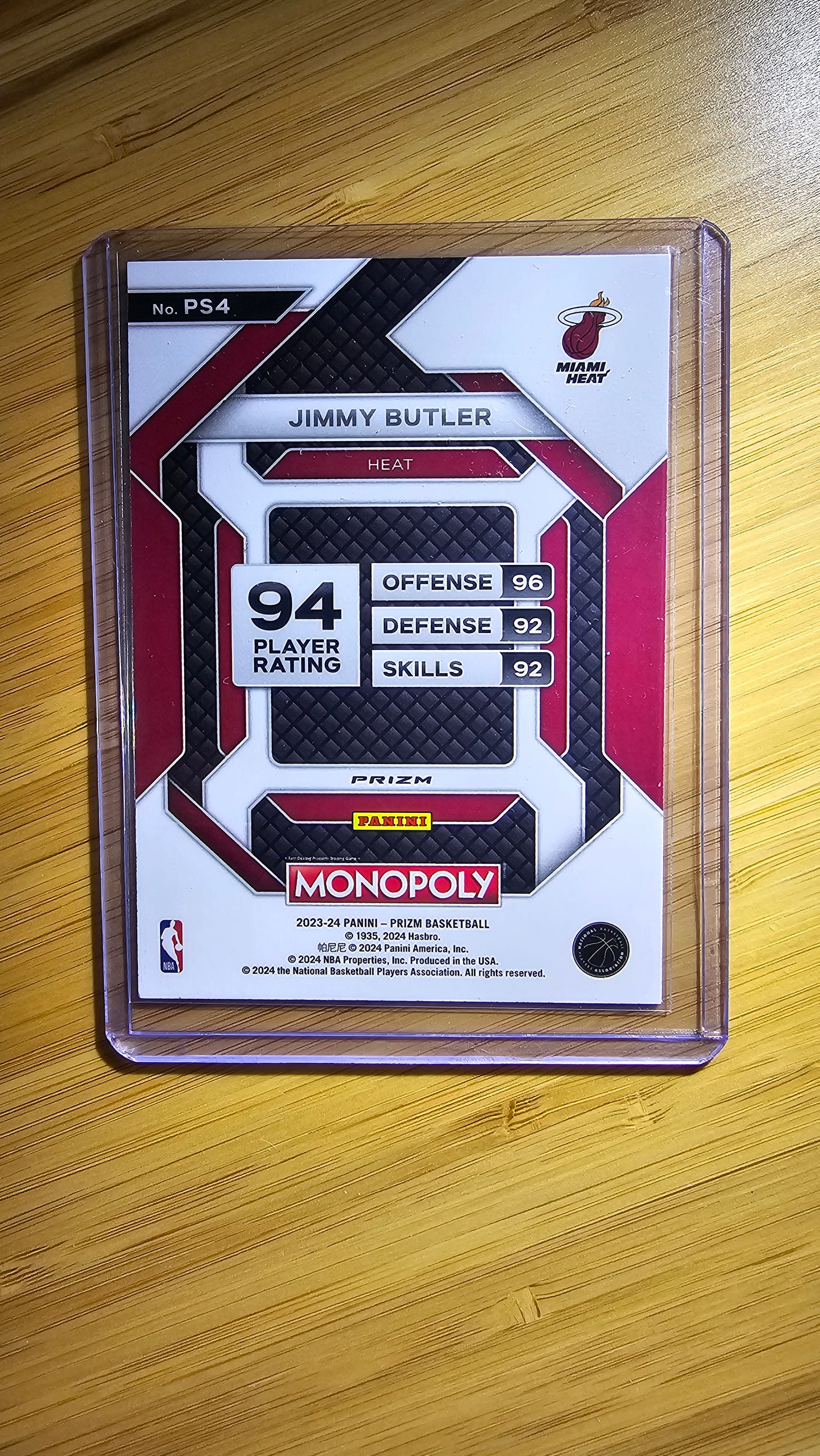 2023 Panini Prizm Monopoly Basketball Jimmy Butler- Purple Alt Prizm - ( Miami Heat )