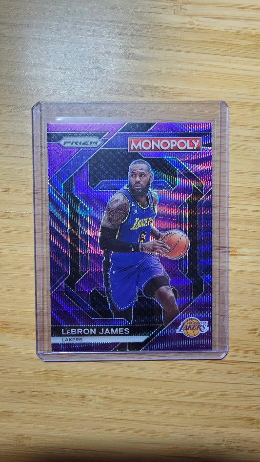 2023 Panini Prism Monopoly Basketball  Lebron James - Purple Alt Prizm- ( Lakers )