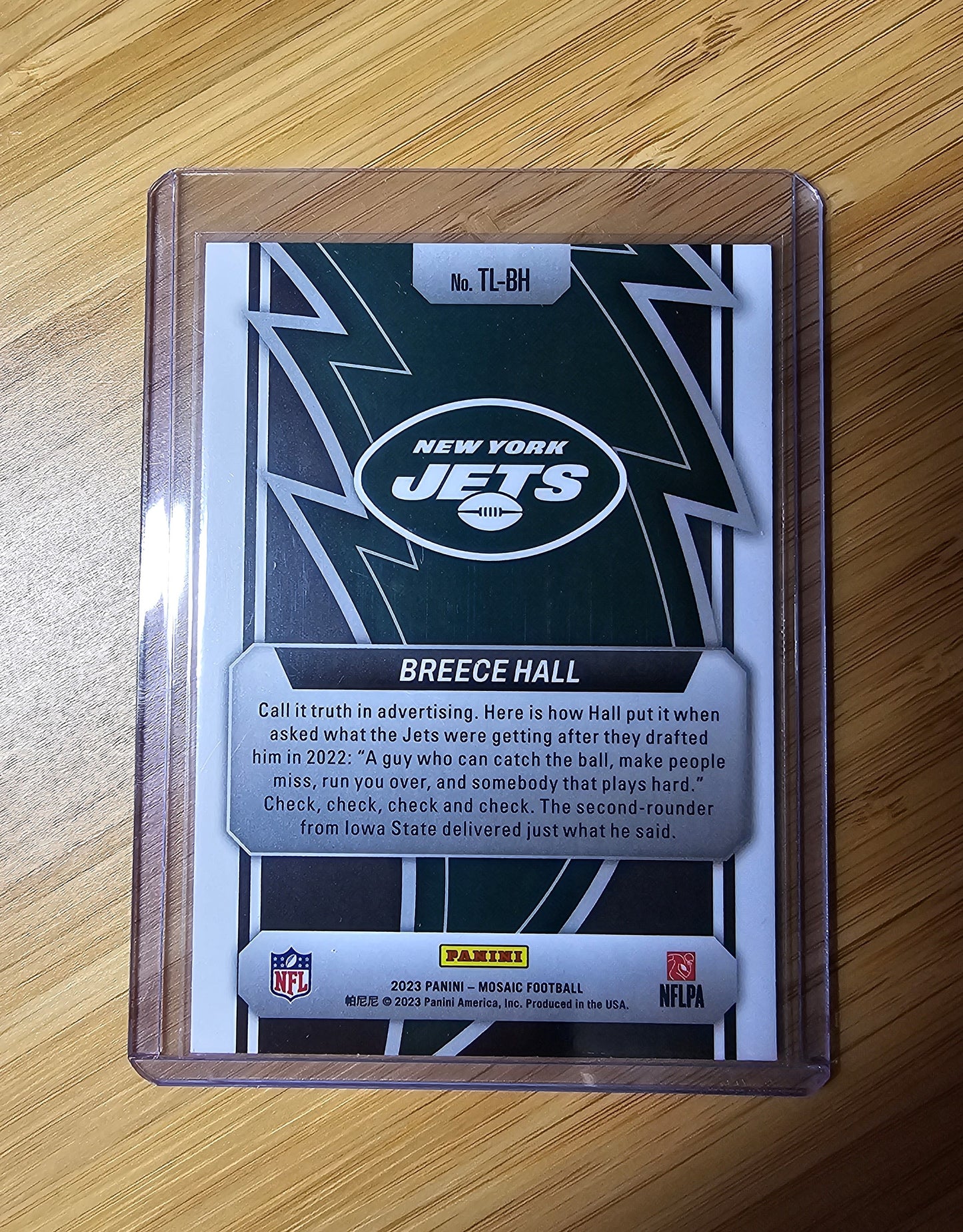 2023 NFL Panini Mosiac Breece Hall - Thunder Lane - New York Jets