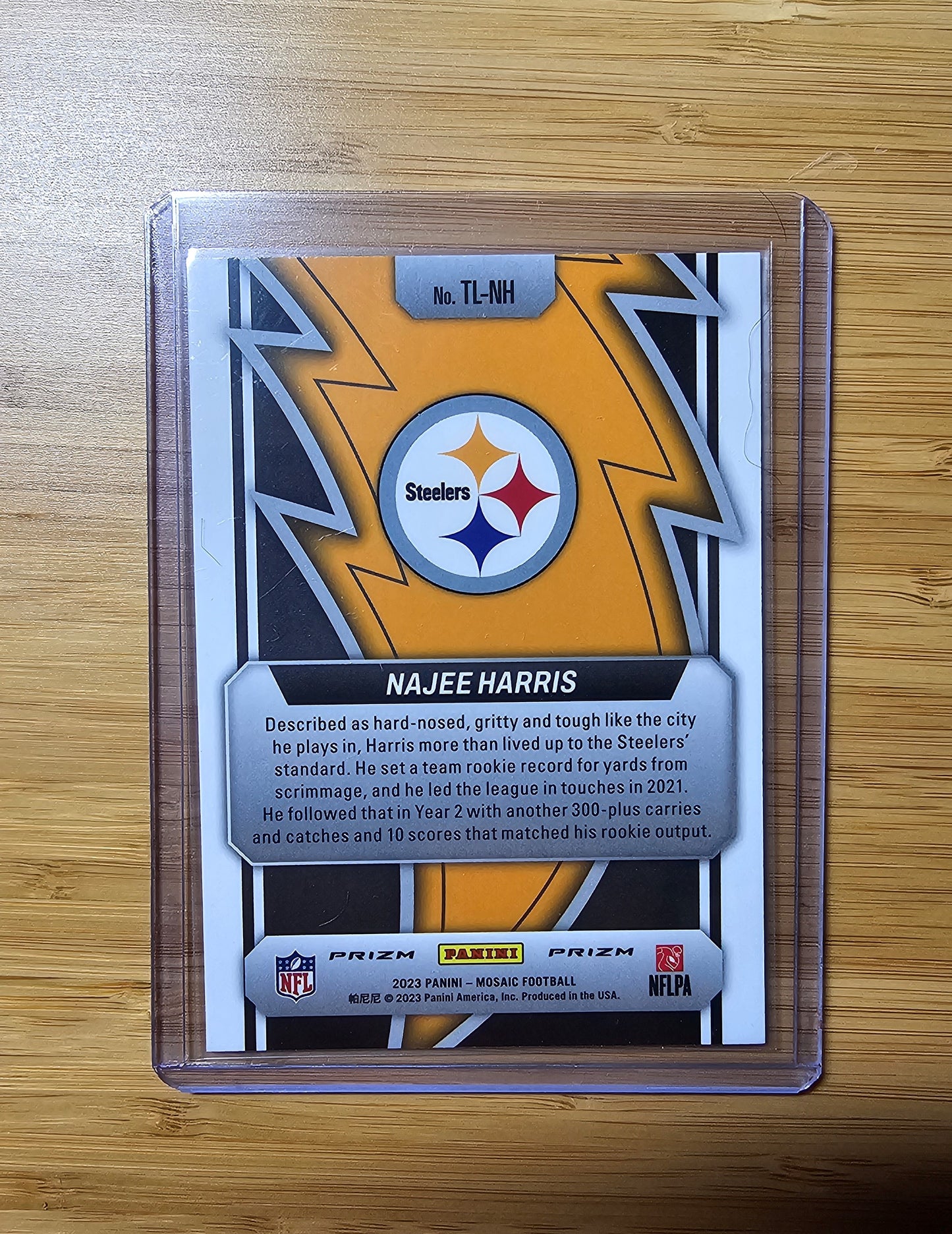 2023 NFL Panini Mosiac Najee Harris - Pittsburgh Steelers - Thunder Lane