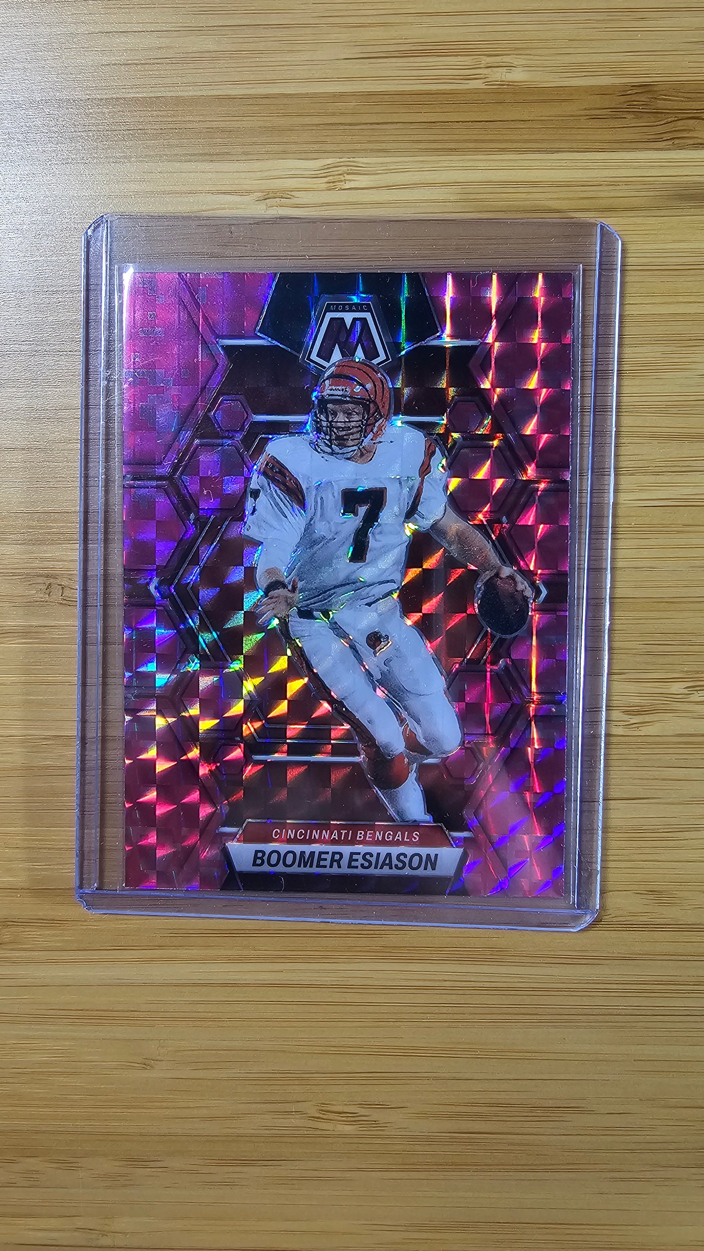 2023 NFL Panini Mosiac Boomer Esiason - Mosiac Pink- Cincinnati Bengals