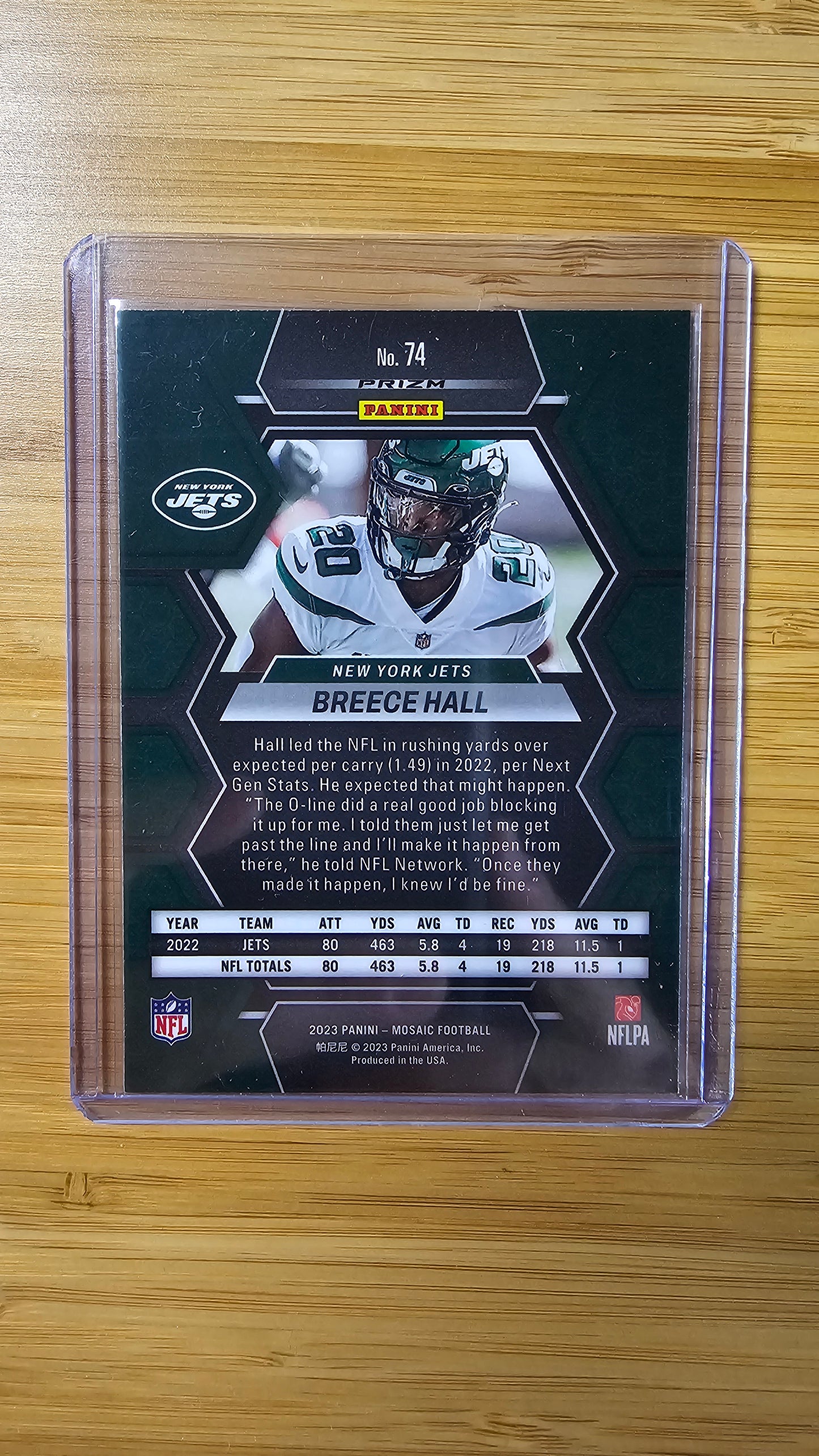 2023 NFL Panini Mosiac Breece Hall - Mosiac Pink- New York Jets