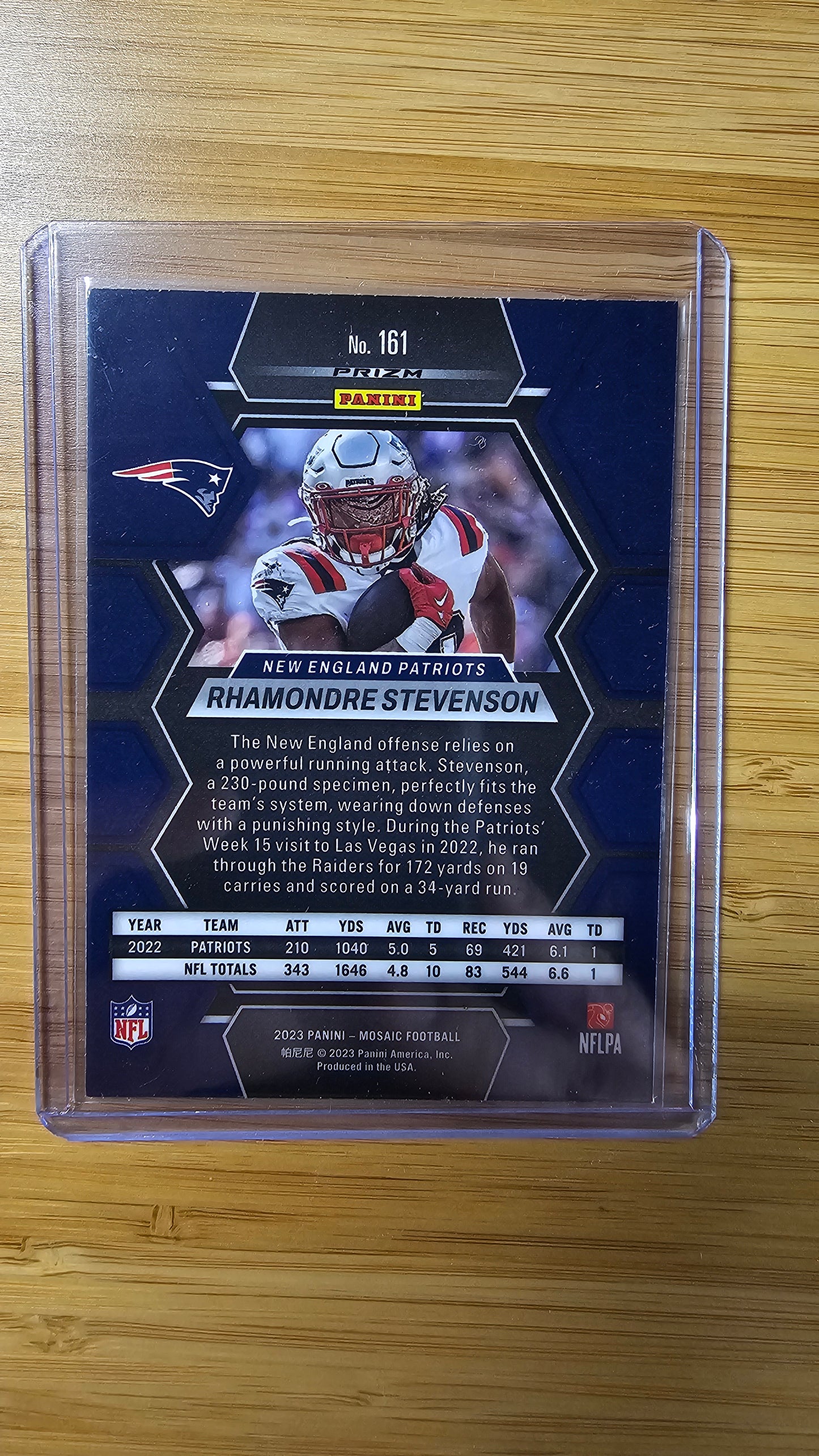 2023 NFL Panini Mosiac Rhamondre Stevenson - Mosiac Pink - New England Patriots