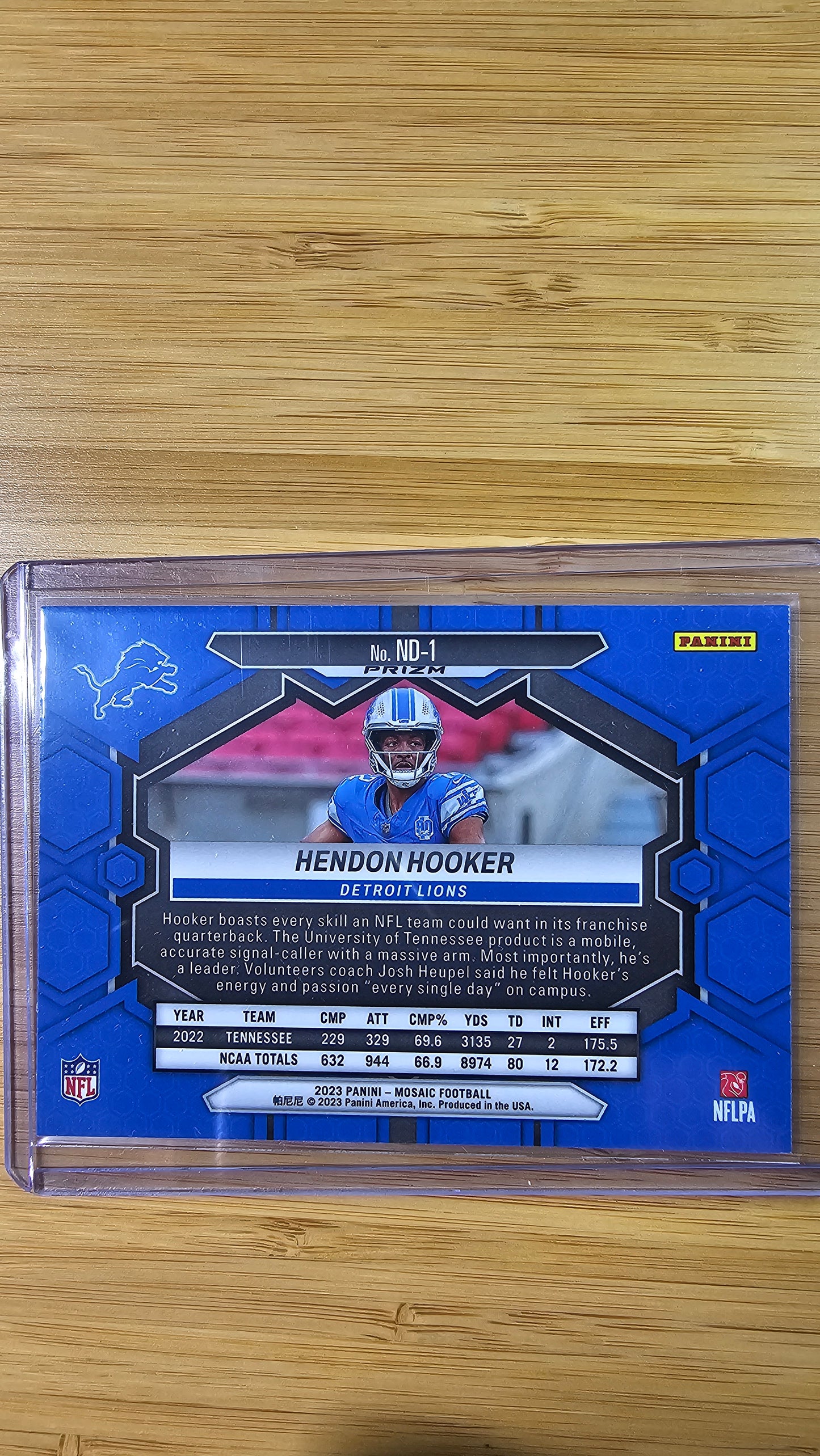 2023 NFL Panini Mosiac Hendon Hooker - Mosiac Pink - Detroit Lions