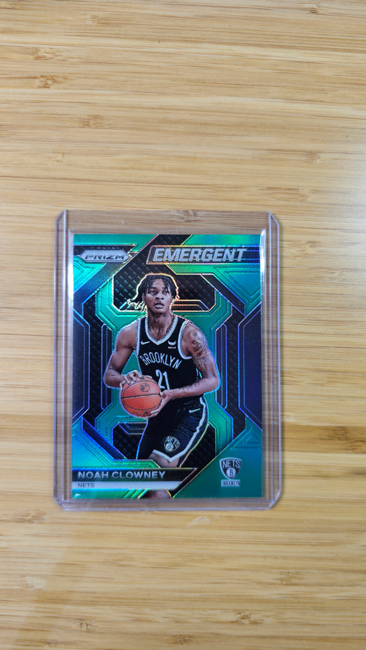 2023 Panini Prizm Basketball Noah Clowney - Green Emergent Parallel -(Brooklyn Nets)