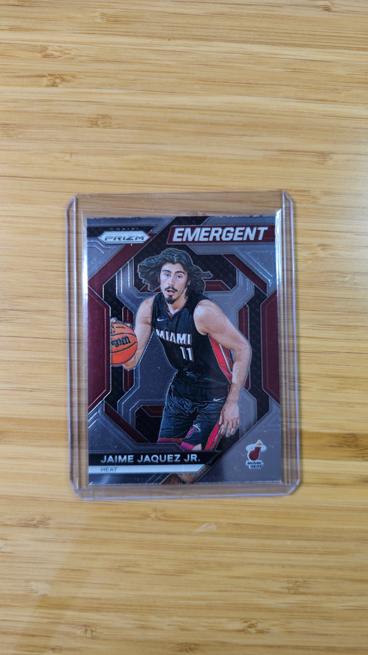 2023 Panini Prizm Basketball Jaimes Jaques Jr. - Emergent Parallel -(Miami Heat)