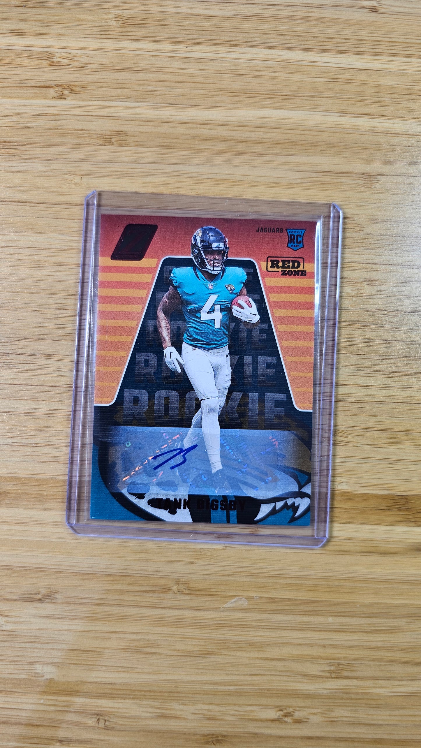 2023 Panini Zenith football Tank Bigsby - Red Parallel On Card Auto- Jacksonville Jaguars