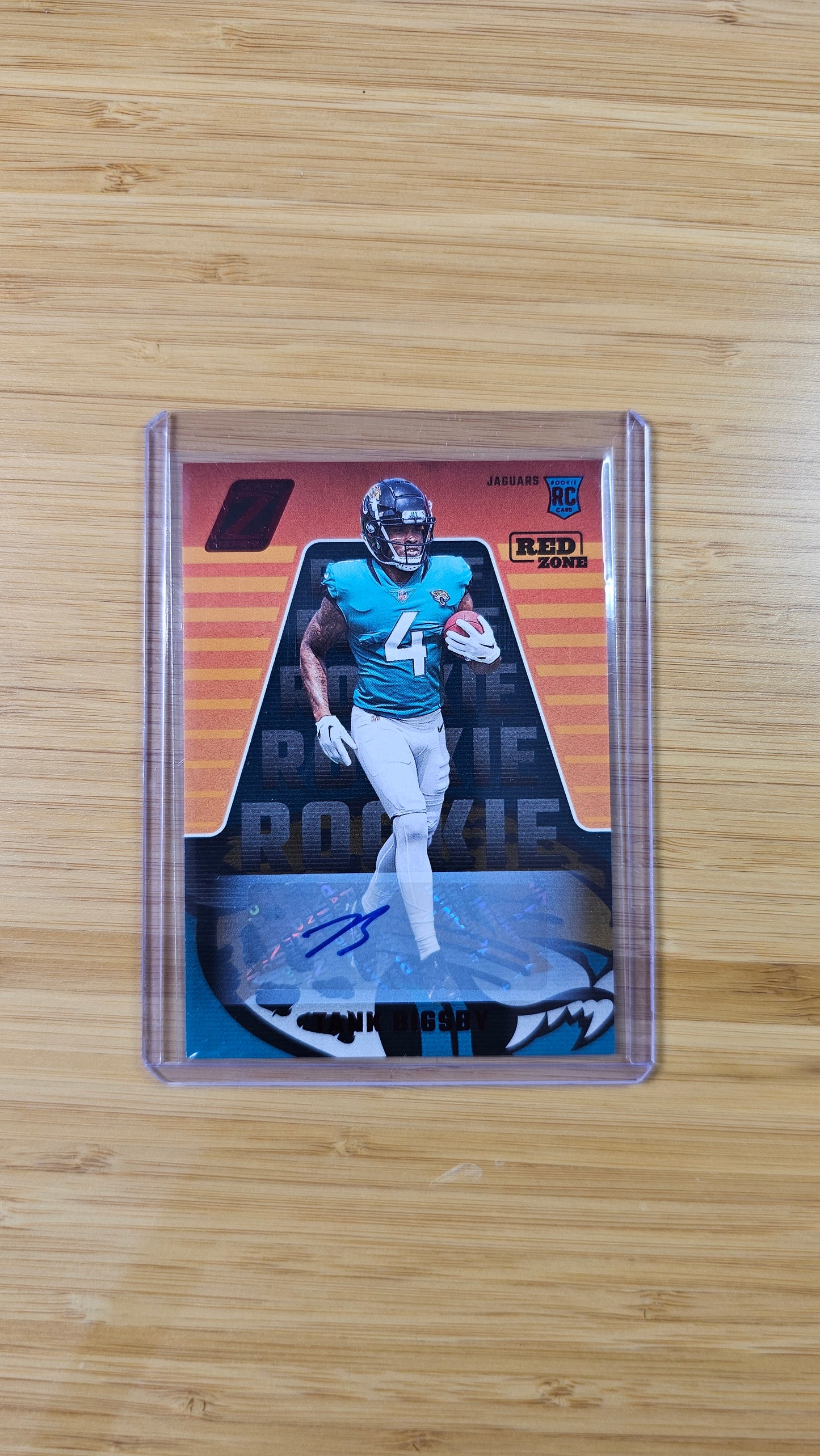 2023 Panini Zenith football Tank Bigsby - Red Parallel On Card Auto- Jacksonville Jaguars