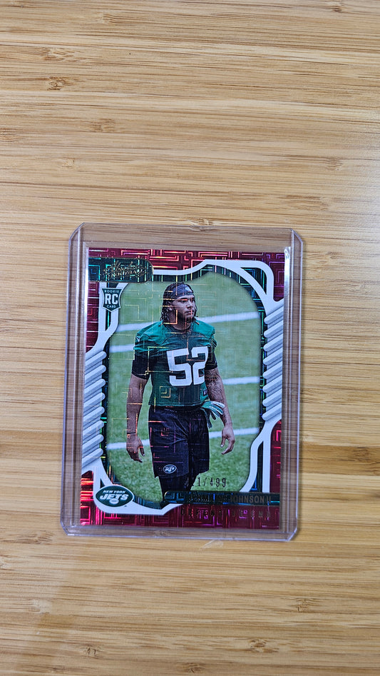 2023 NFL Absolute Football Jermain Johnson - Red Spectrum #411/499 - New York Jets